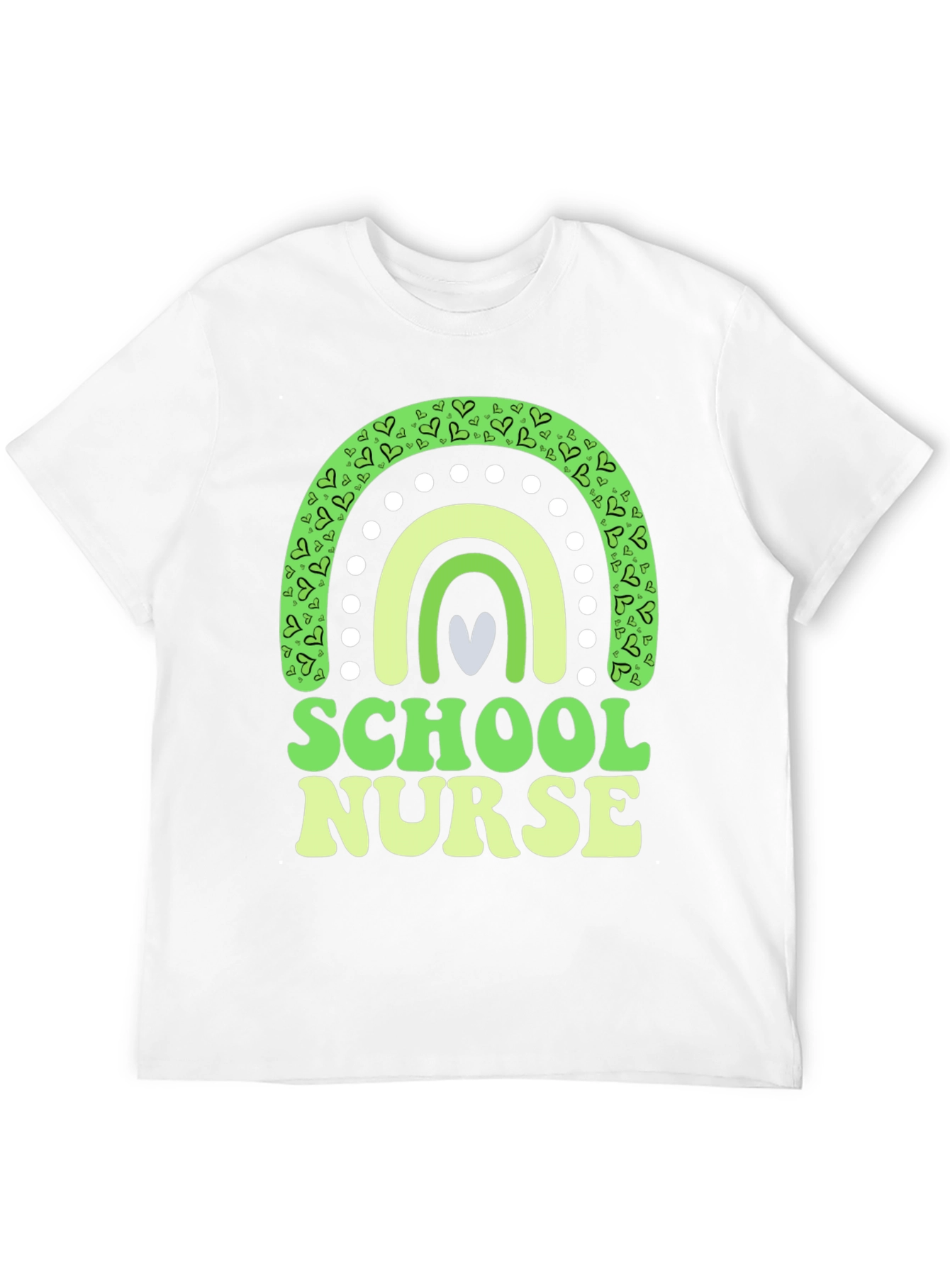 School Nurse St. Patricks Day Rainbow T-Shirt