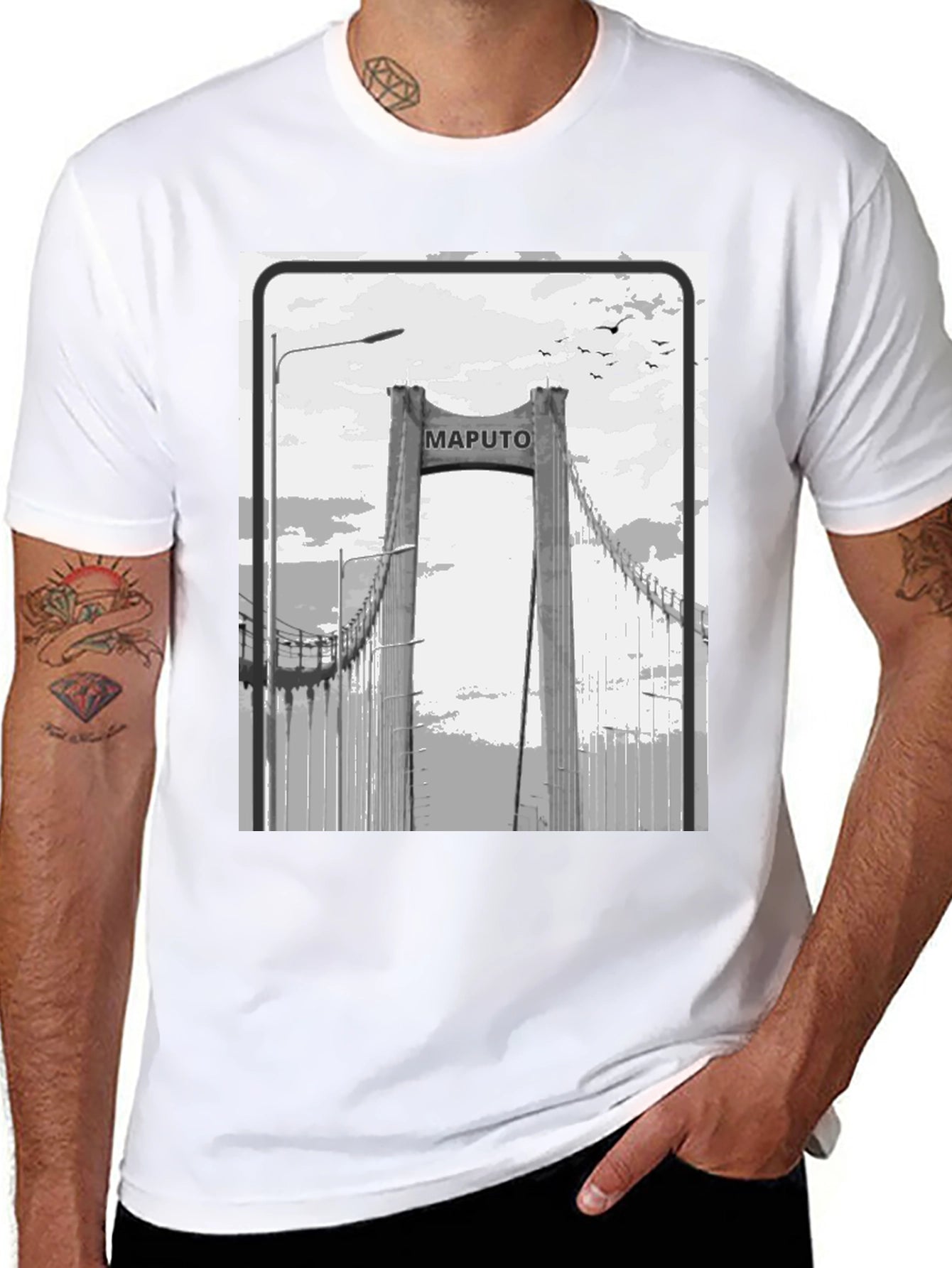 Maputo Bridge Graphic T-Shirt