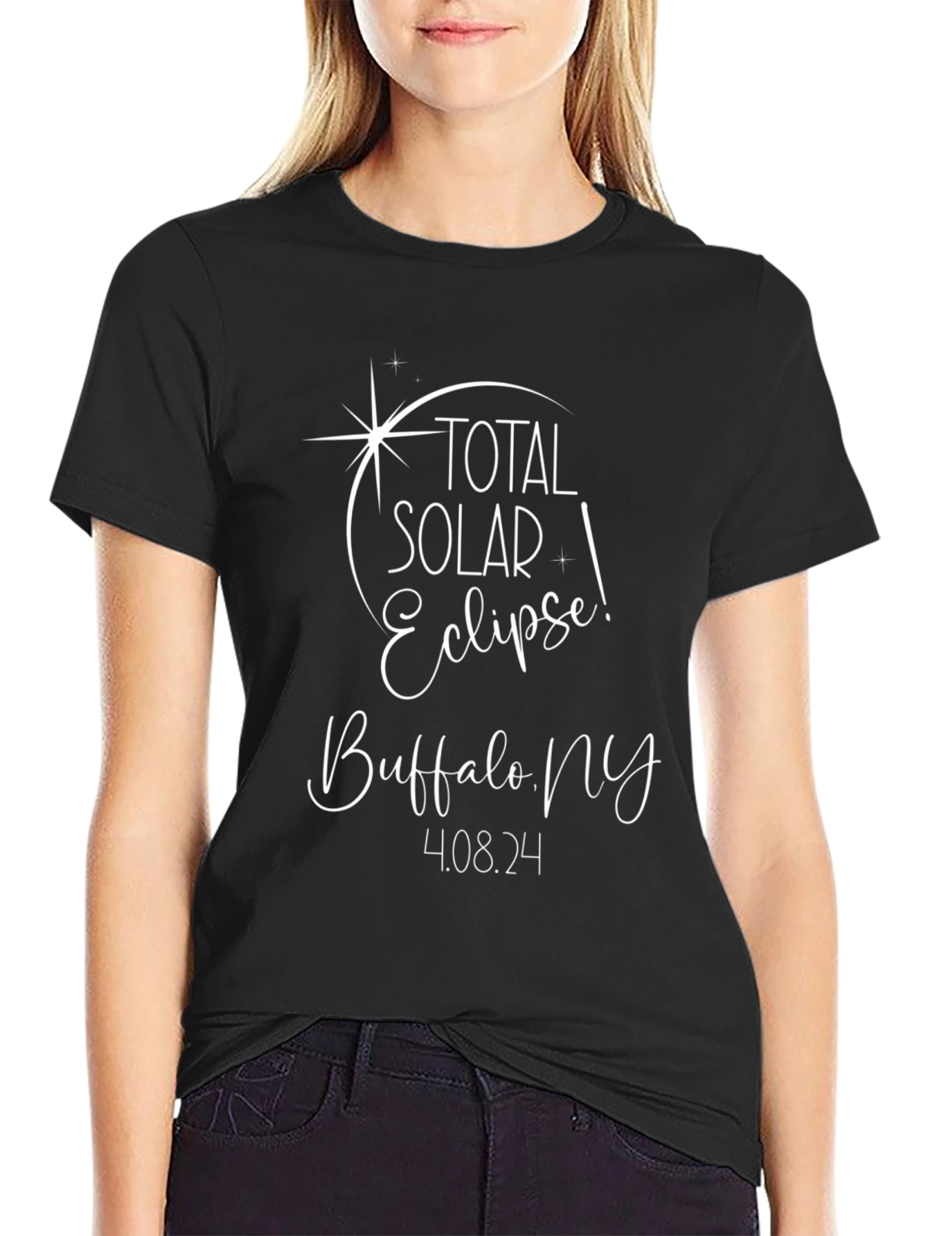 Total Solar Eclipse Buffalo NY Black Tee