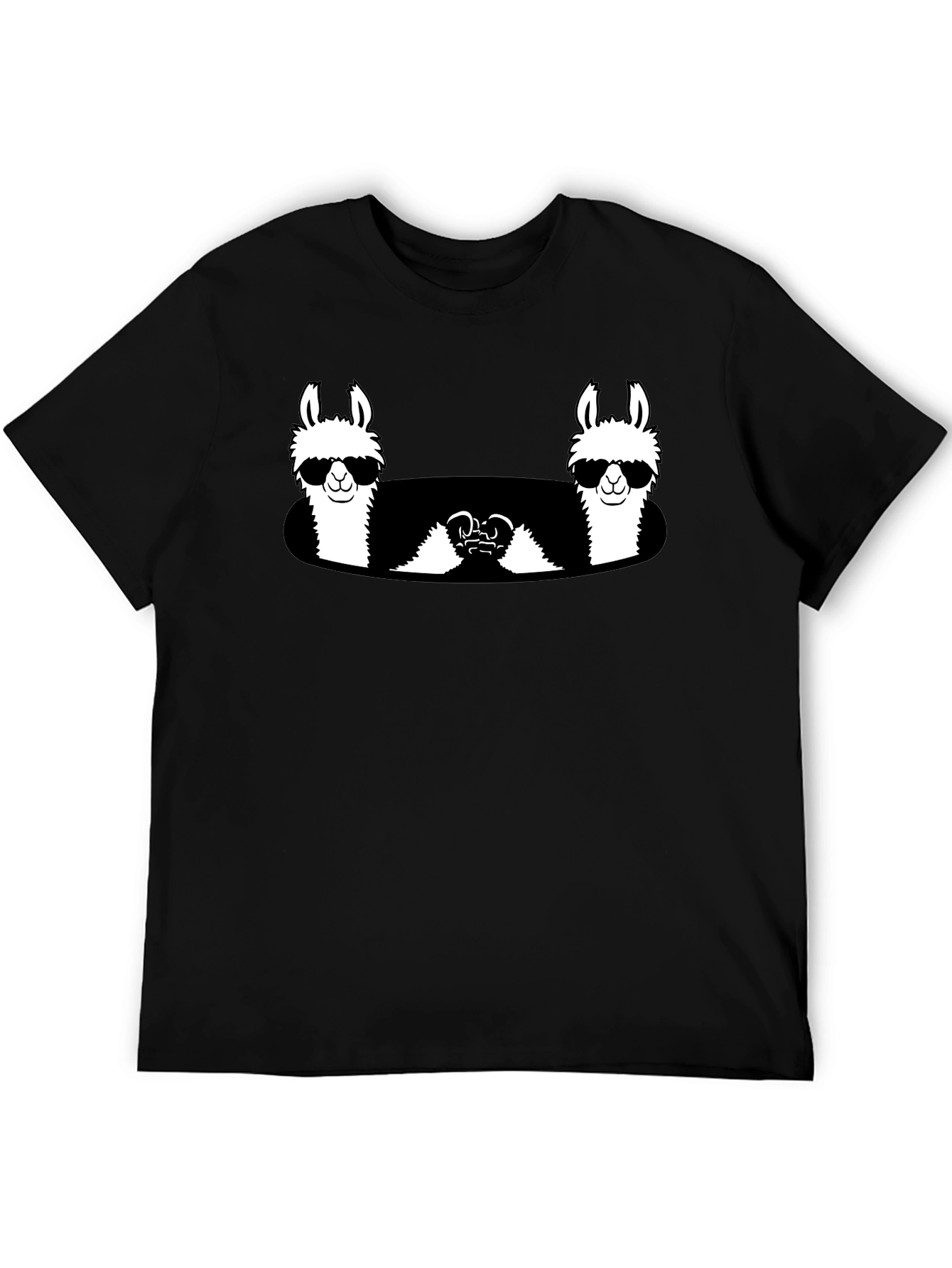 Cool Llama Crew Black T-Shirt