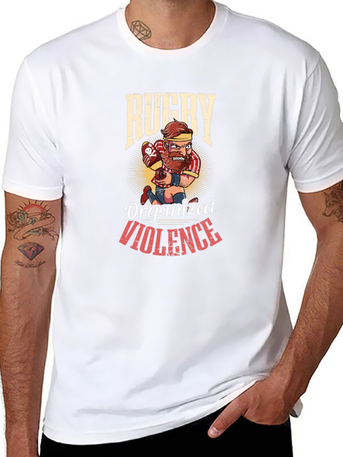 Rugby Organized Violence T-Shirt - Black