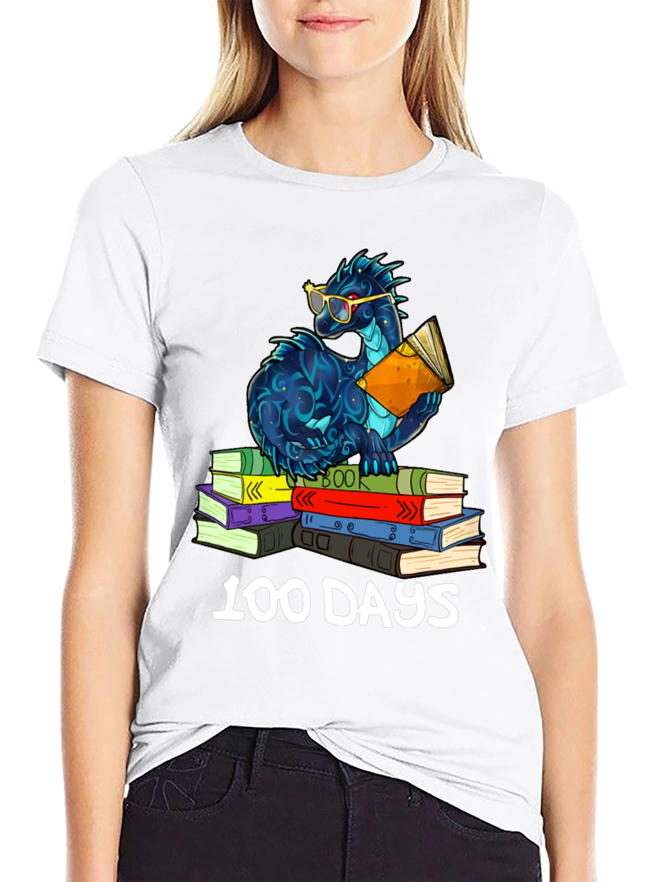100 Days of School Dragon Reading T-Shirt