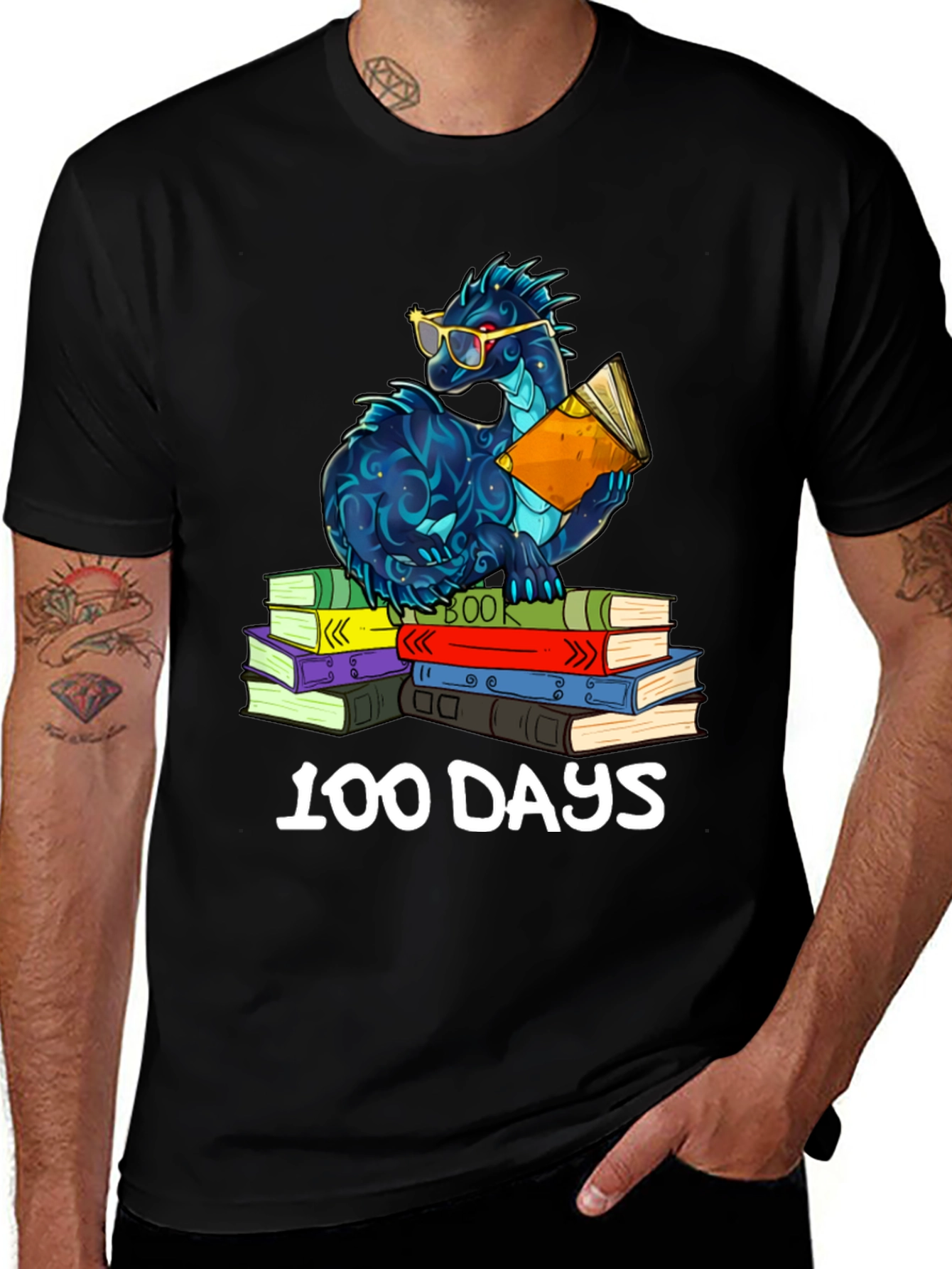 100 Days of School Dragon Reading T-Shirt