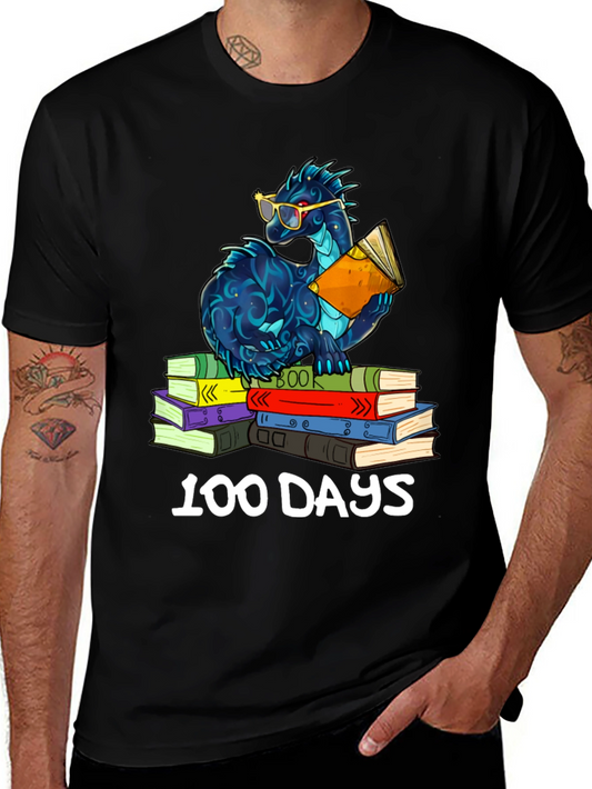 100 Days of School Dragon Reading T-Shirt
