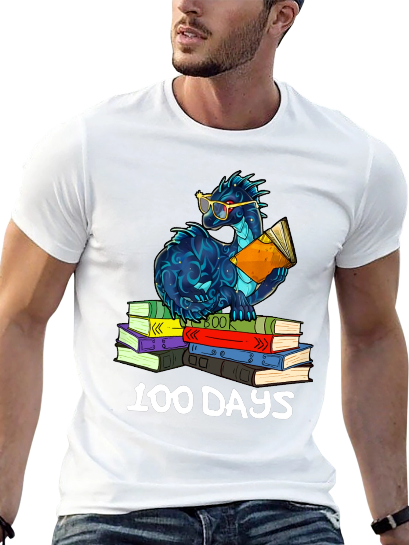 100 Days of School Dragon Reading T-Shirt