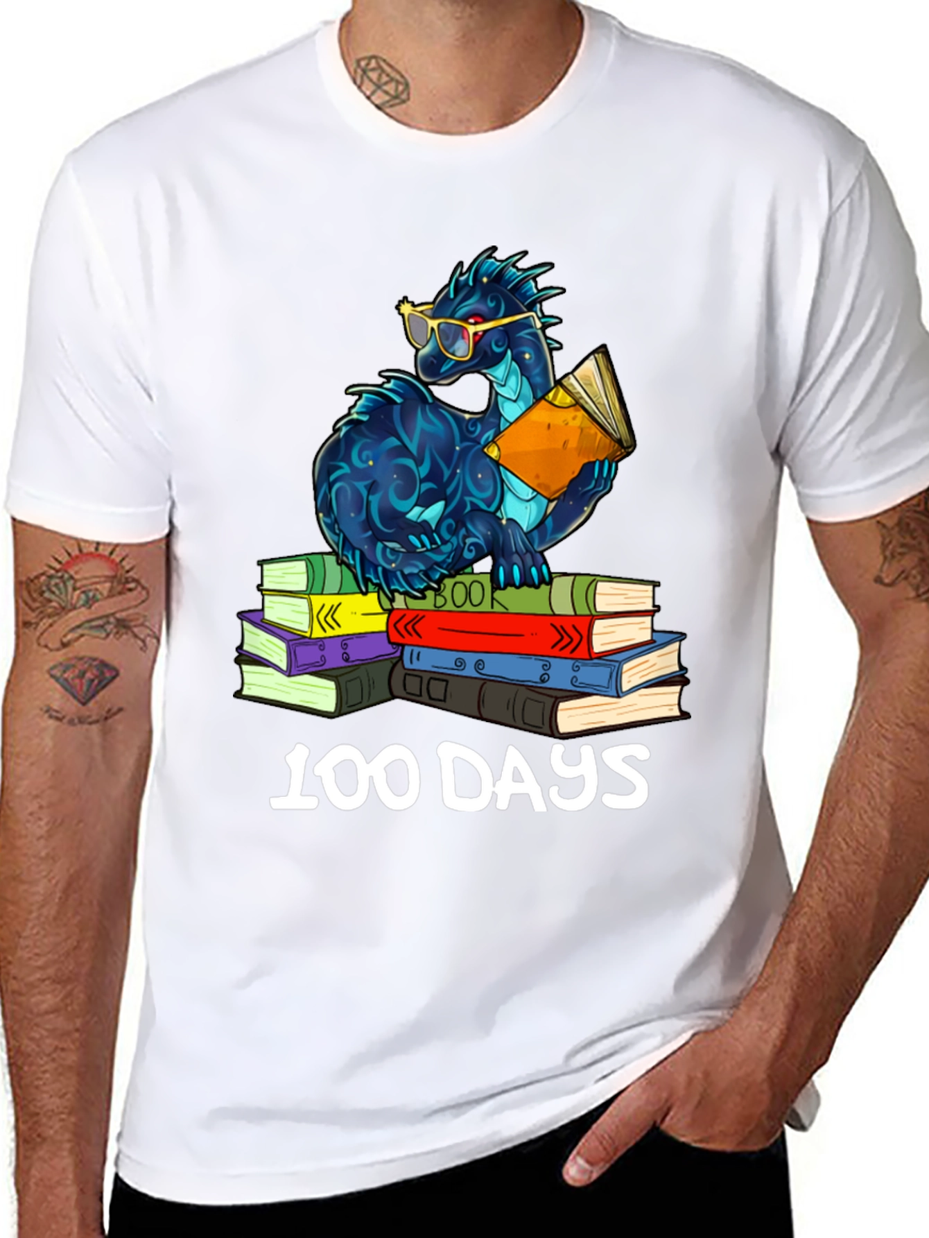 100 Days of School Dragon Reading T-Shirt