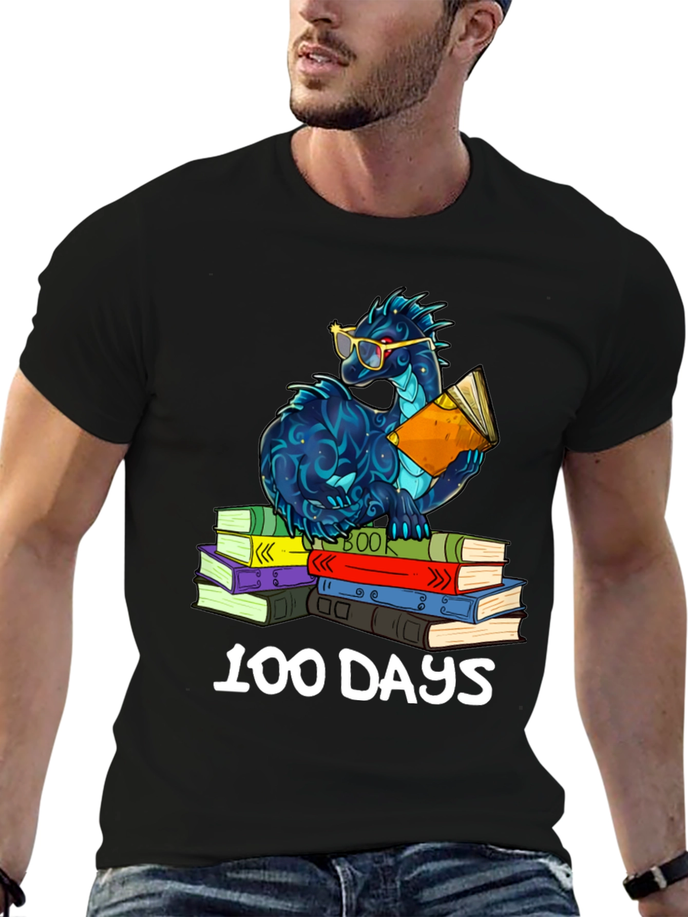 100 Days of School Dragon Reading T-Shirt