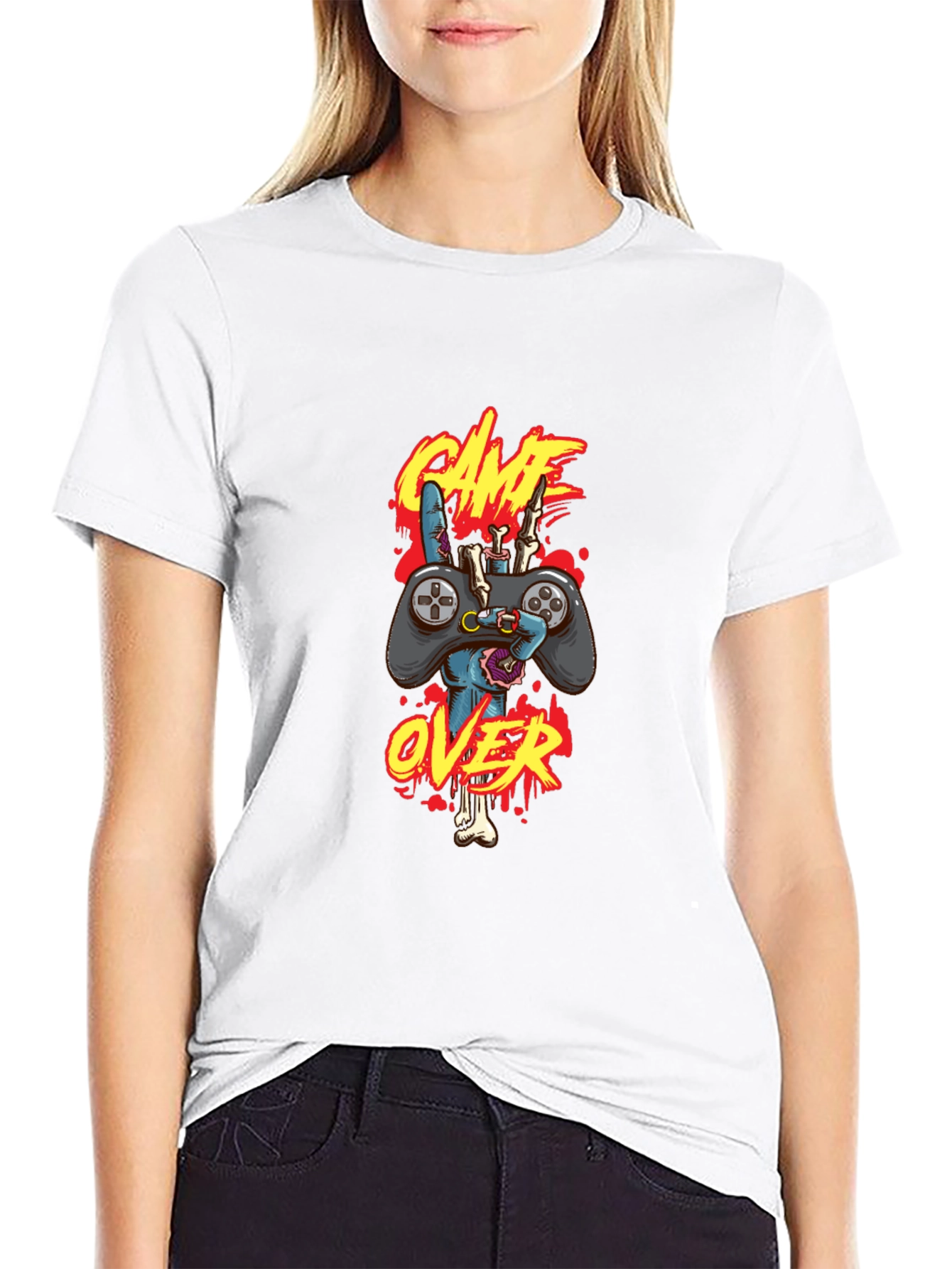 Game Over Zombie Gamer T-Shirt