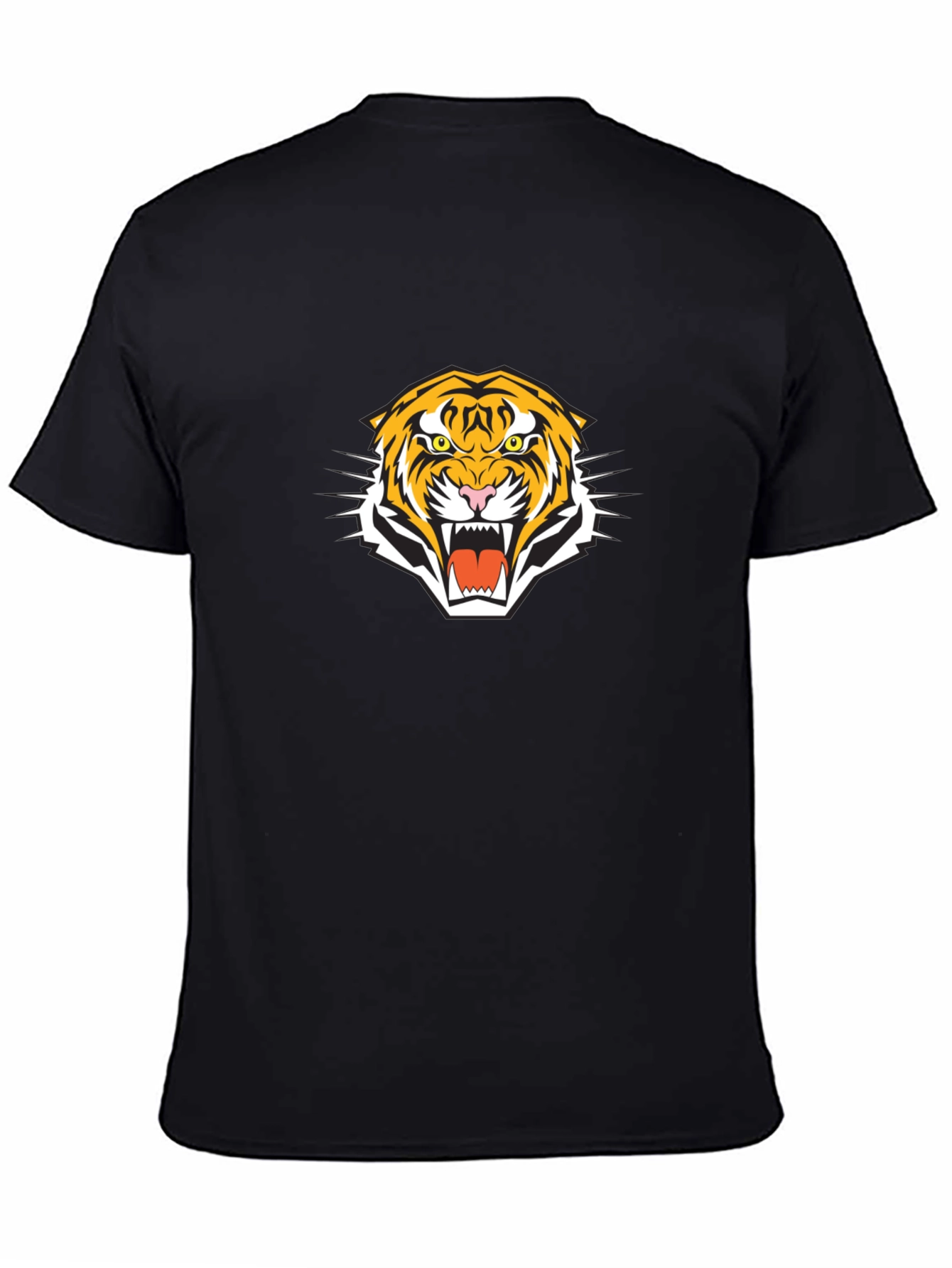 Bold Tiger Graphic Tee - Mens Black T-Shirt