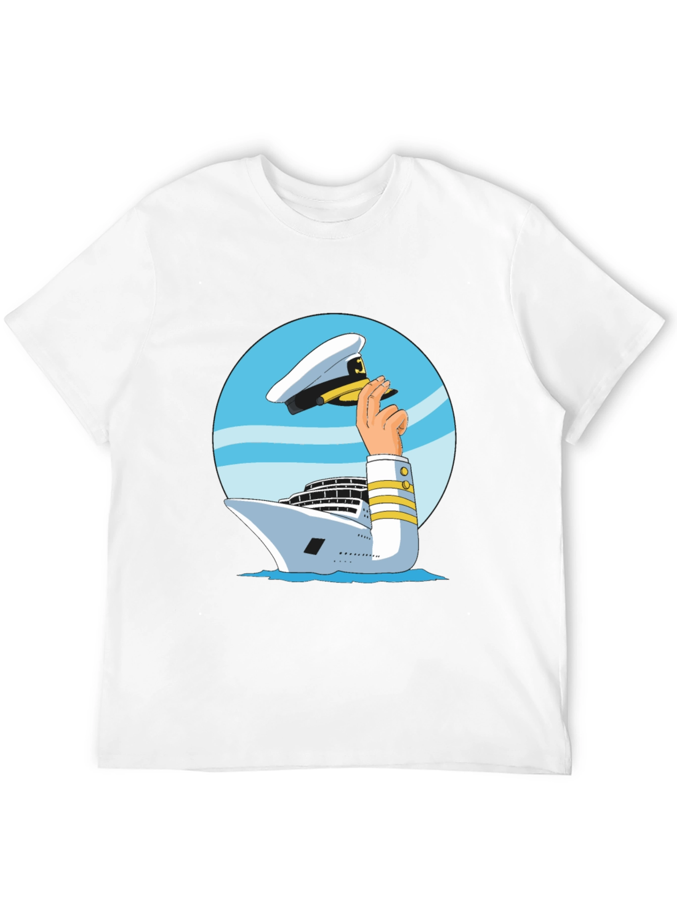 Nautical Captain T-Shirt - Cruise Ship Hat Design