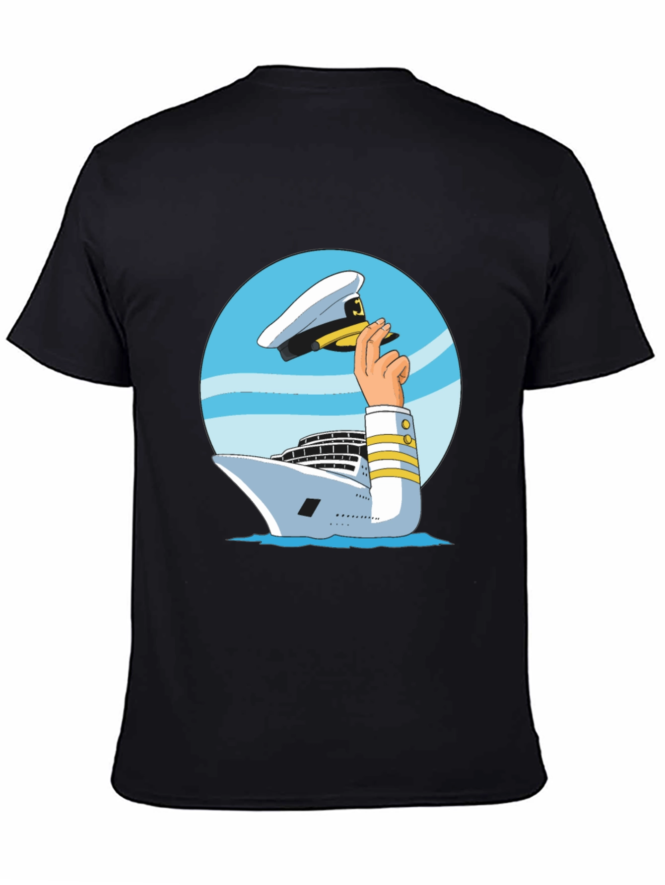Nautical Captain T-Shirt - Cruise Ship Hat Design