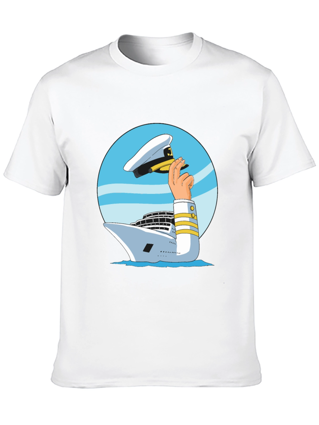 Nautical Captain T-Shirt - Cruise Ship Hat Design