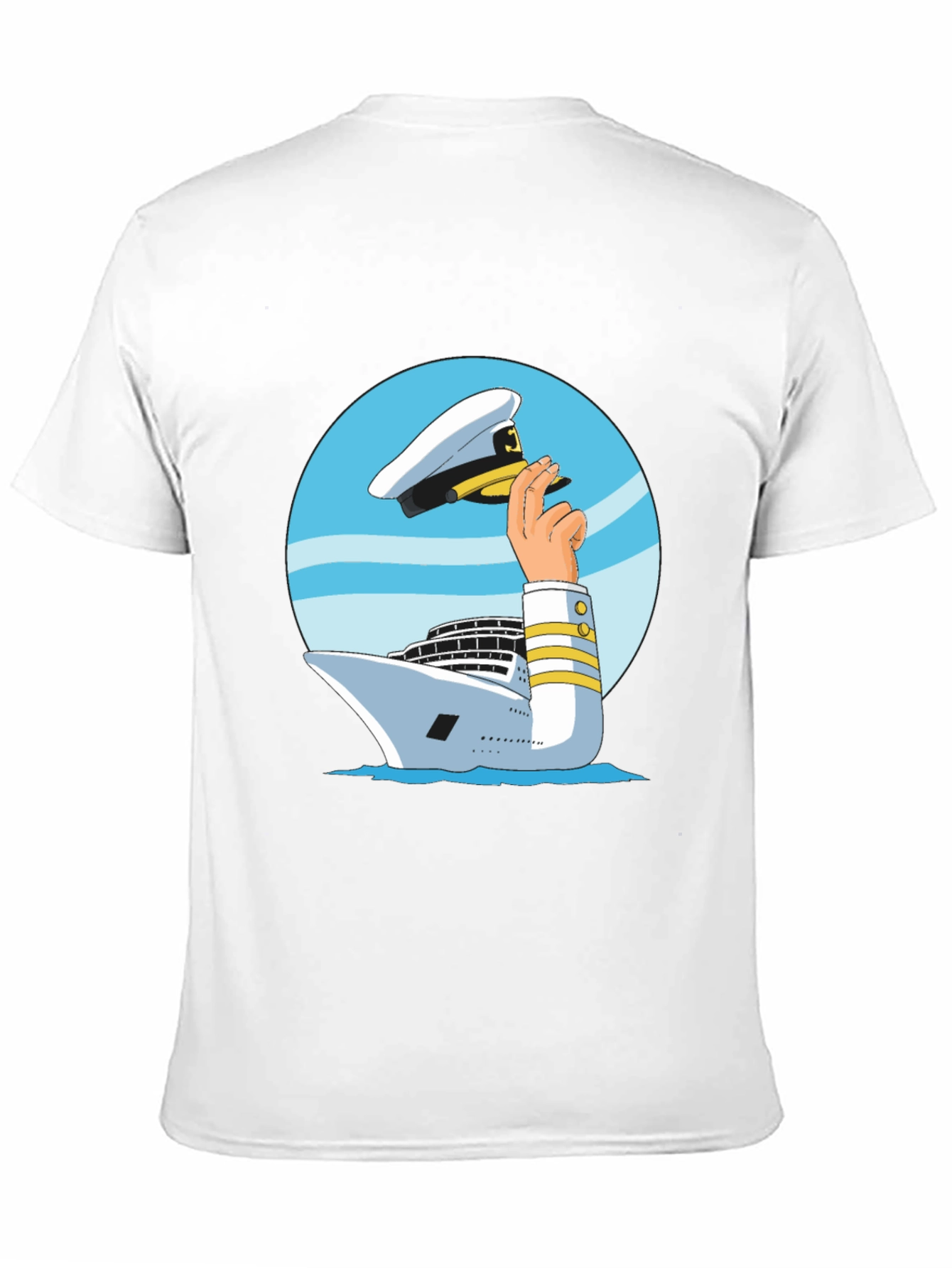 Nautical Captain T-Shirt - Cruise Ship Hat Design