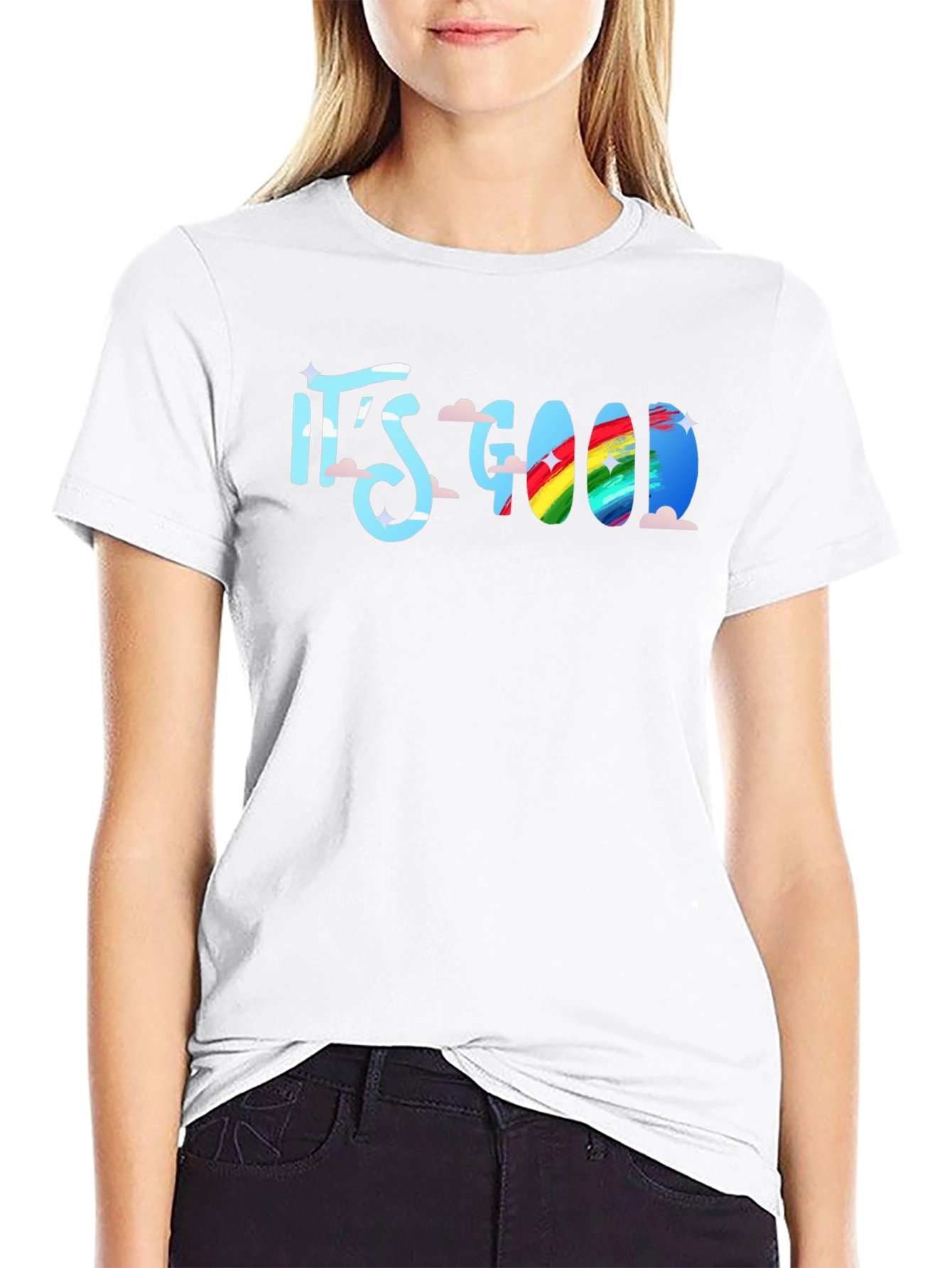 Its Good T-Shirt: Rainbow Cloud Design