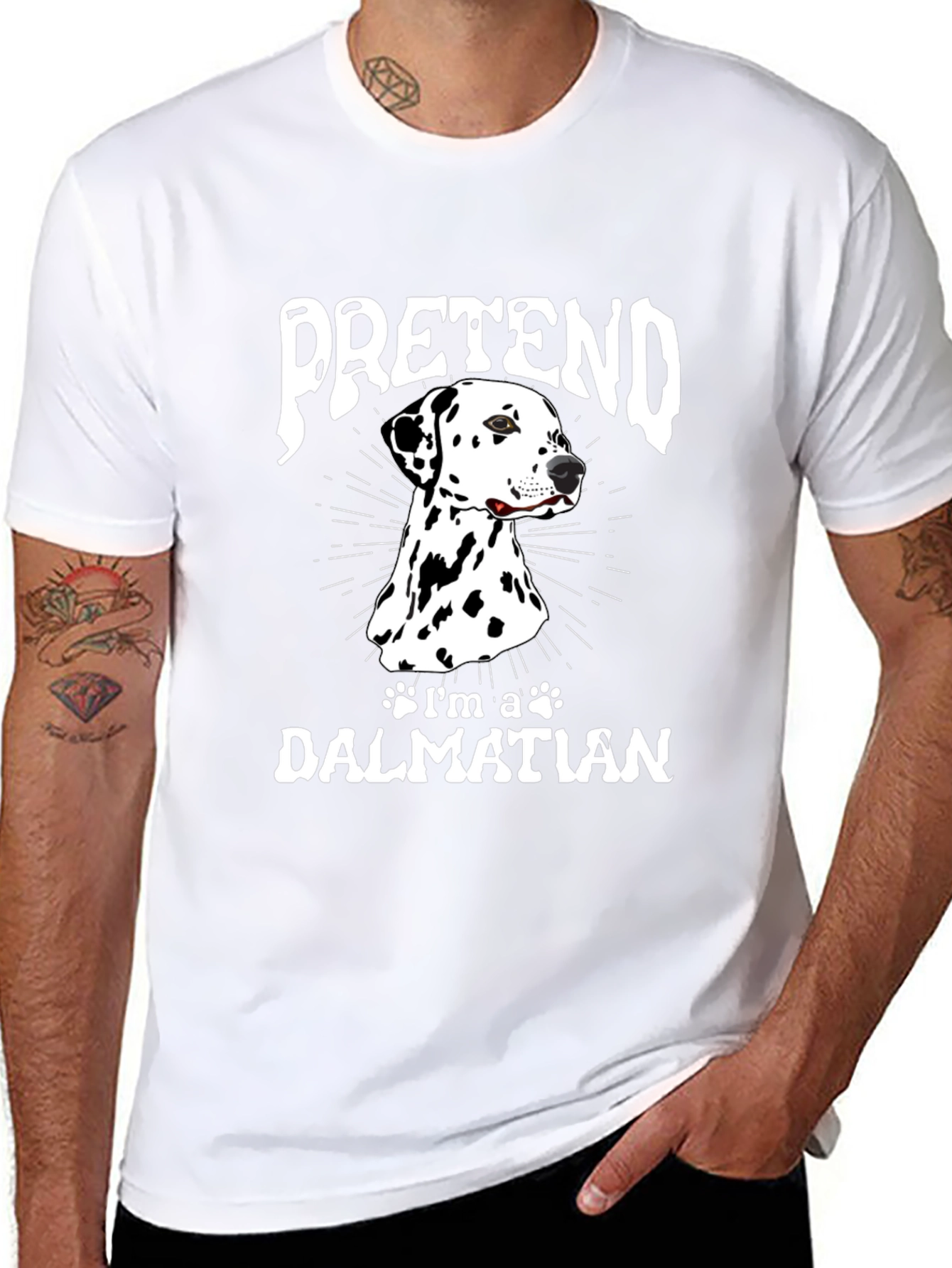 Pretend Im a Dalmatian T-Shirt Funny Dog Tee