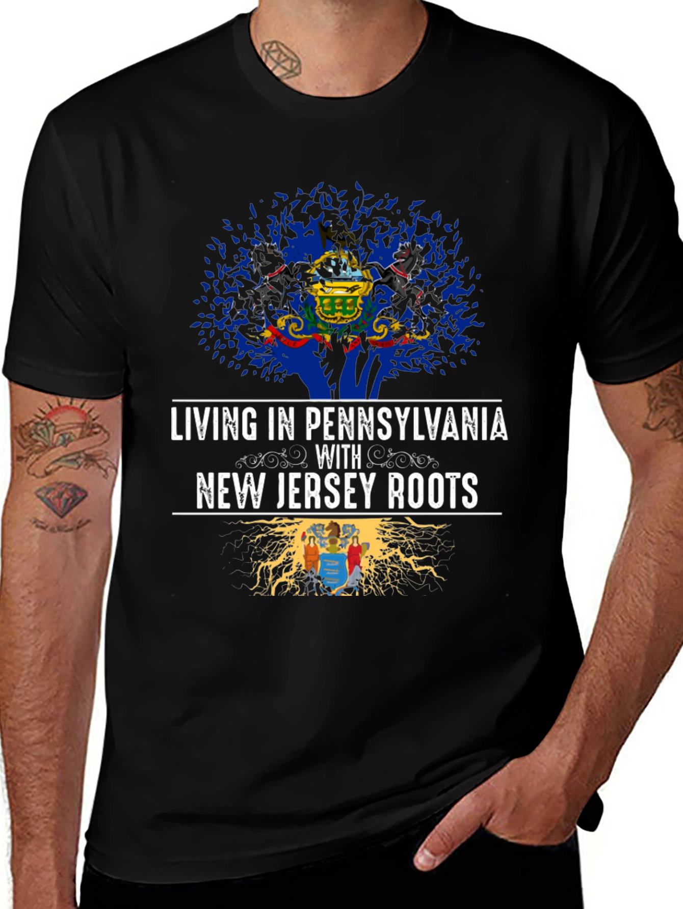 Pennsylvania & New Jersey Roots Graphic T-Shirt