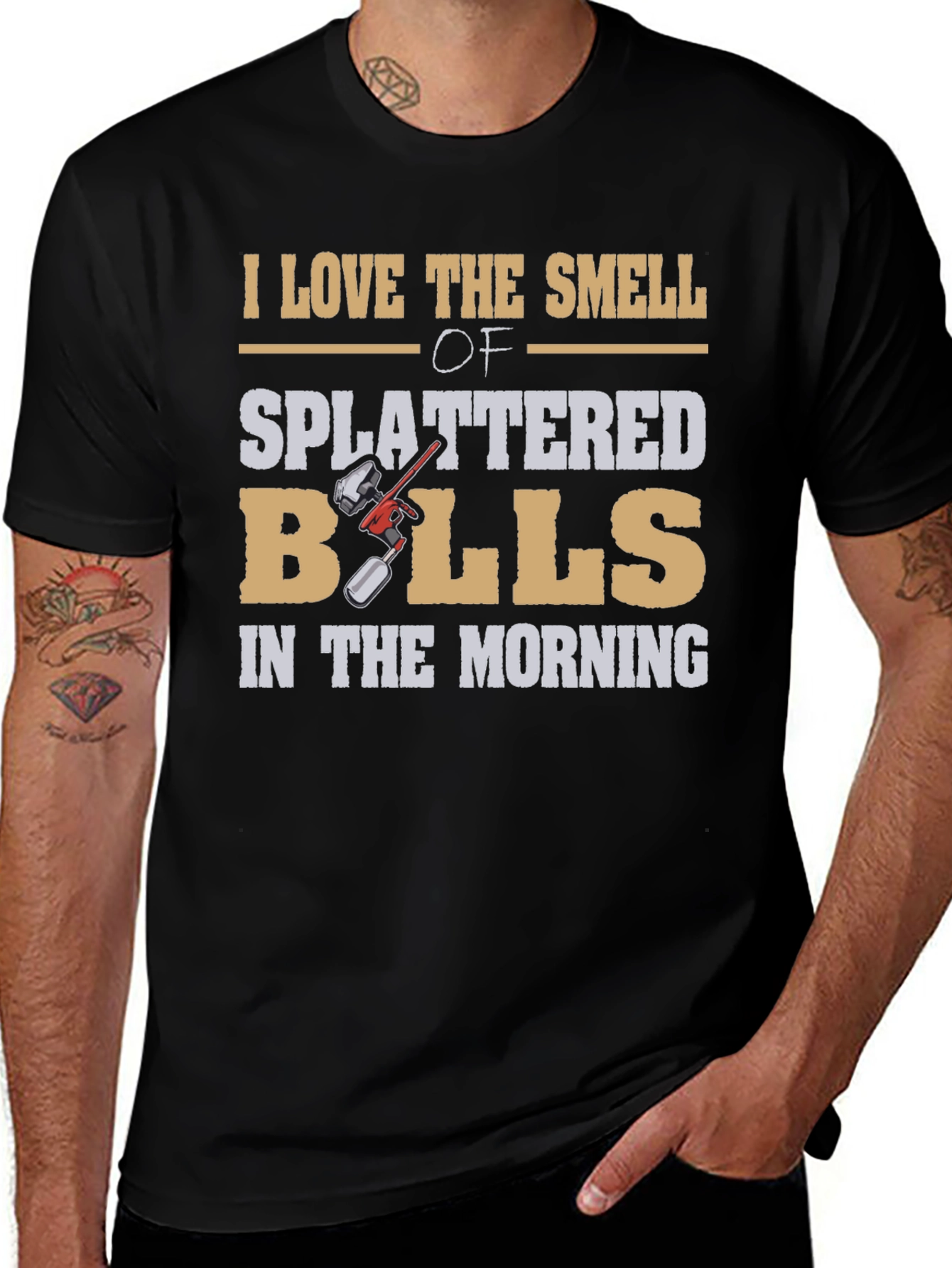 I Love Splattered Balls T-Shirt - Unique Design