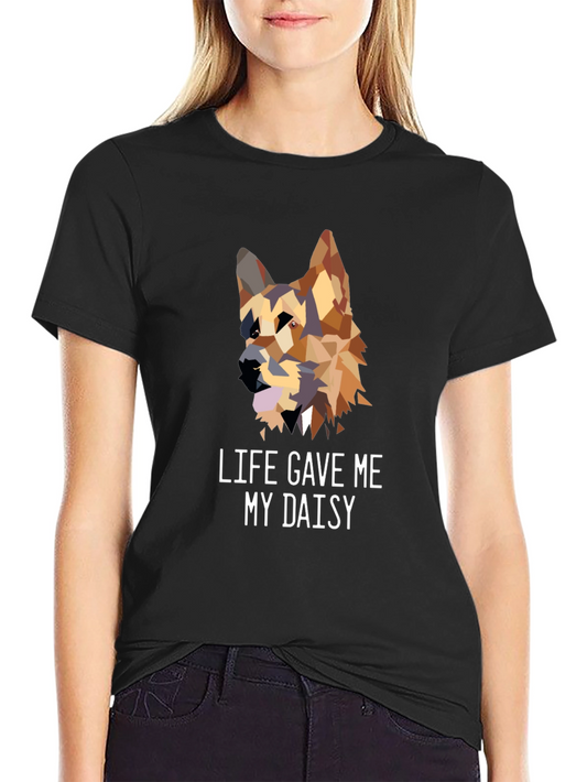 Geometric Dog T-Shirt - Life Gave Me My Daisy