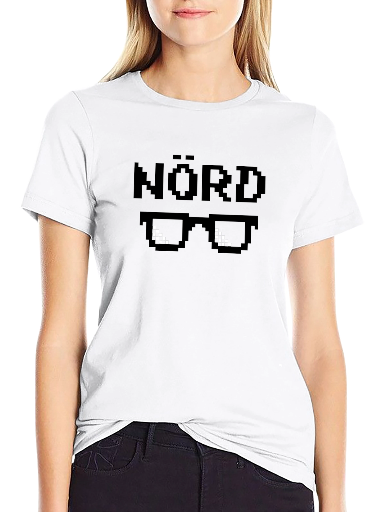 Nörd Pixel Sunglasses Graphic Tee - Black T-Shirt