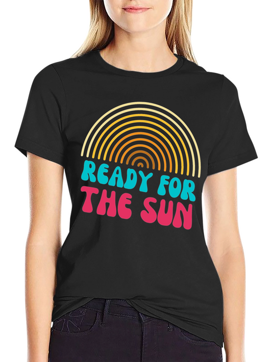 Ready for the Sun T-Shirt - Retro Rainbow Graphic Tee