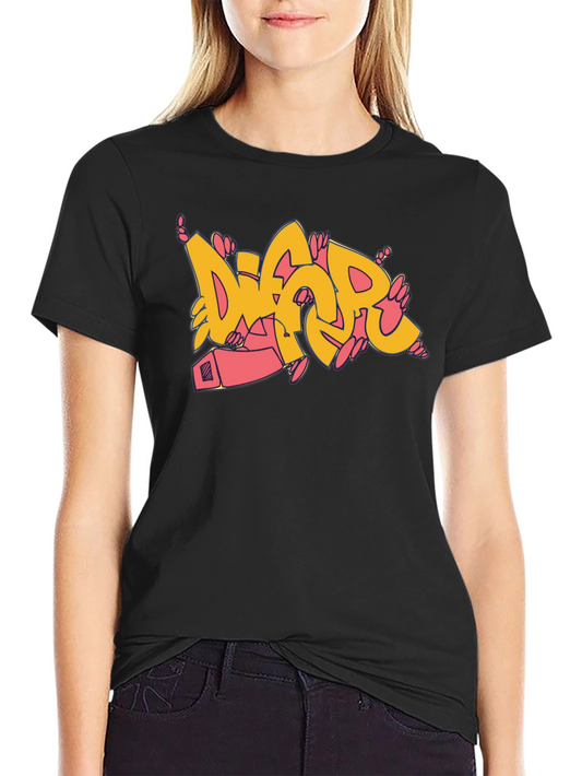 Graffiti Style Black T-Shirt