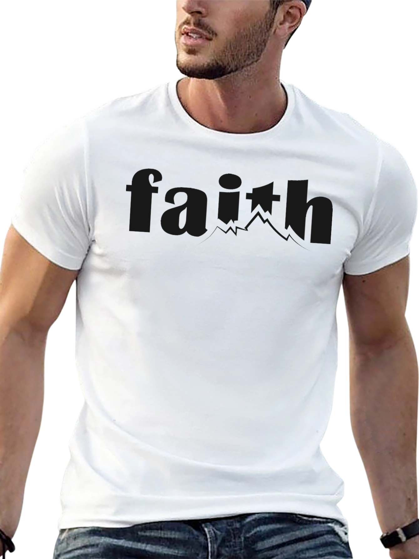 Mens Solid Black Crew Neck T-Shirt Casual Wear