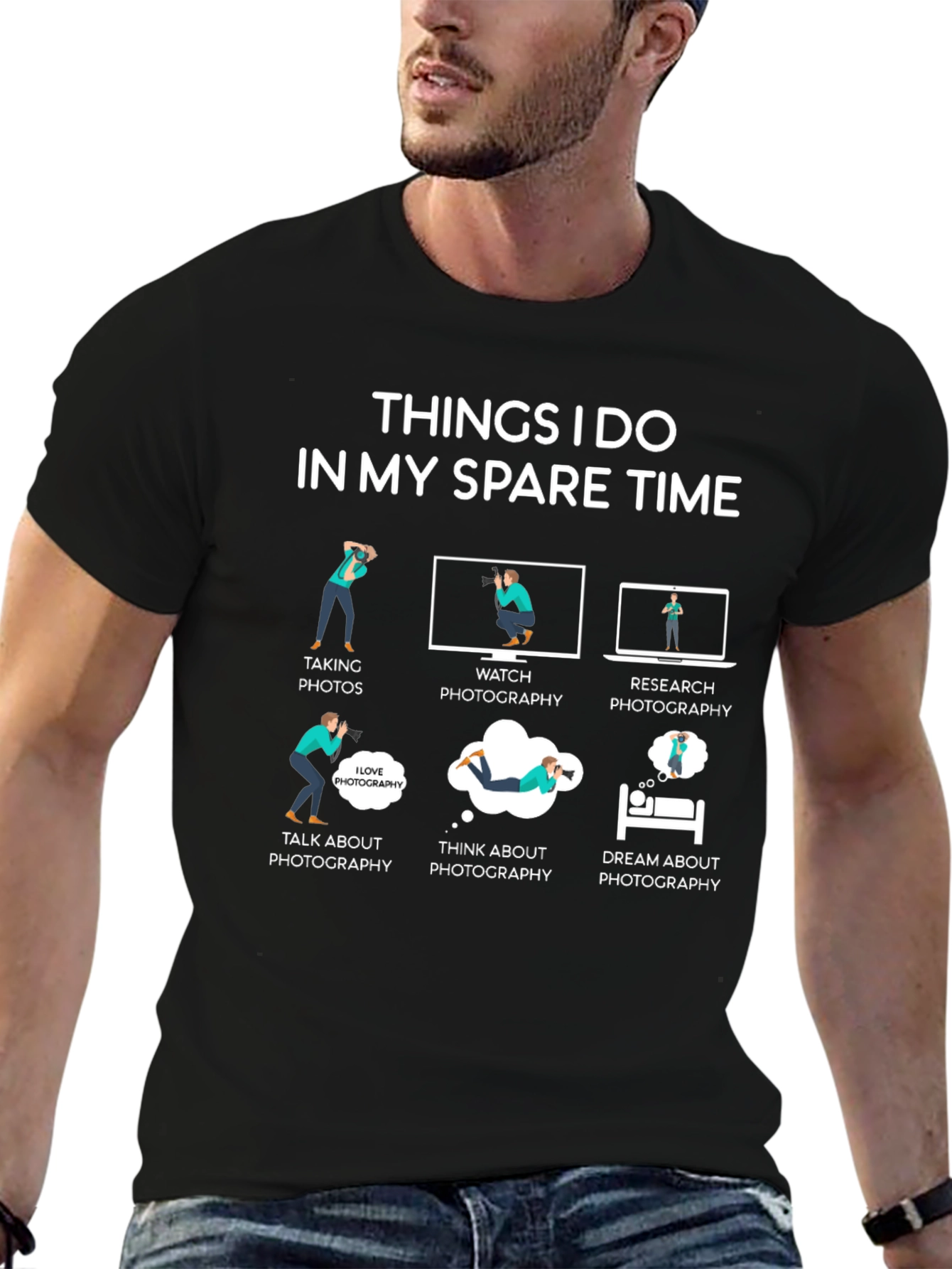 Photographers Spare Time T-Shirt - Photography Hobby Tee