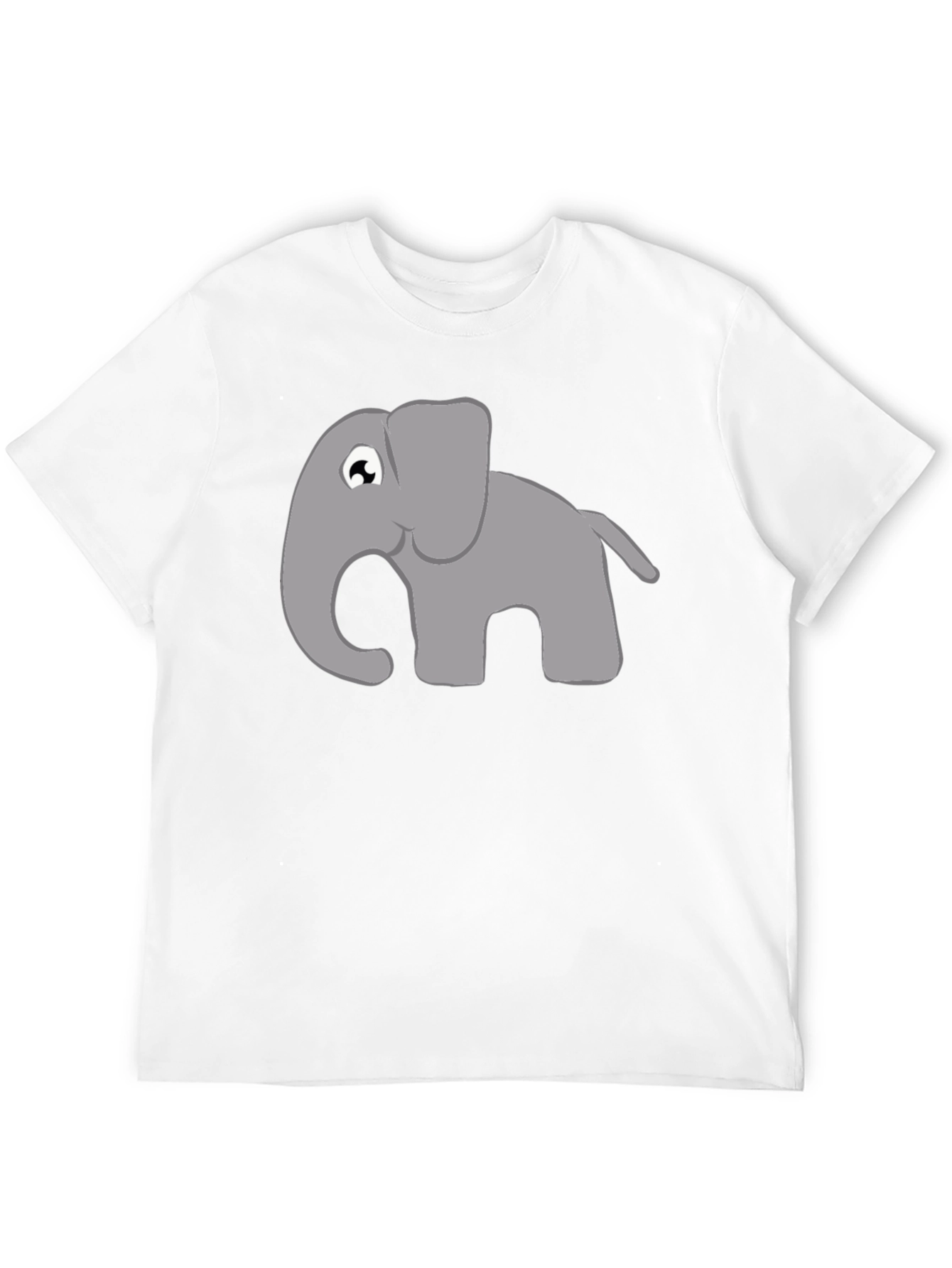 Elephant Graphic Tee - Black Cotton T-Shirt