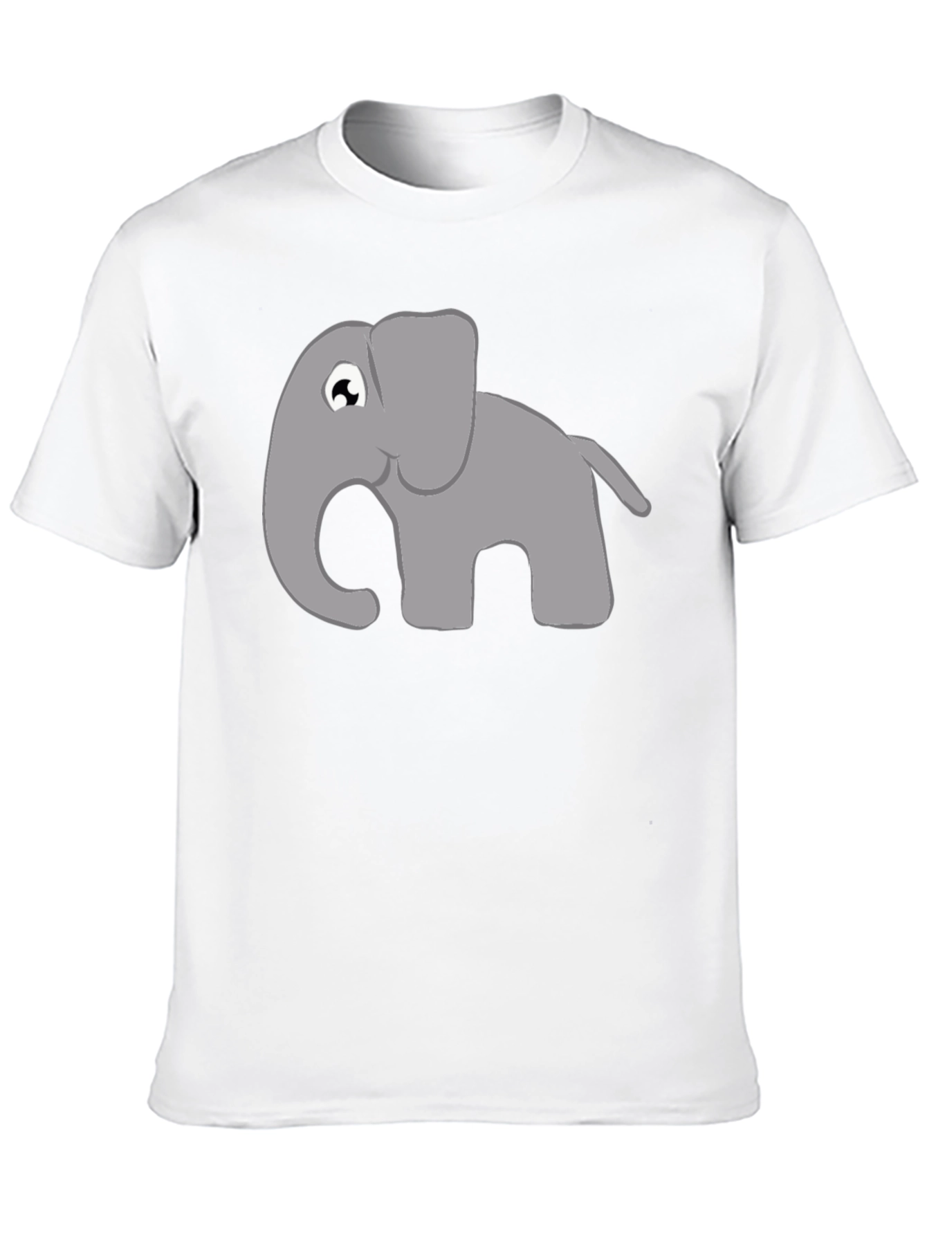Elephant Graphic Tee - Black Cotton T-Shirt