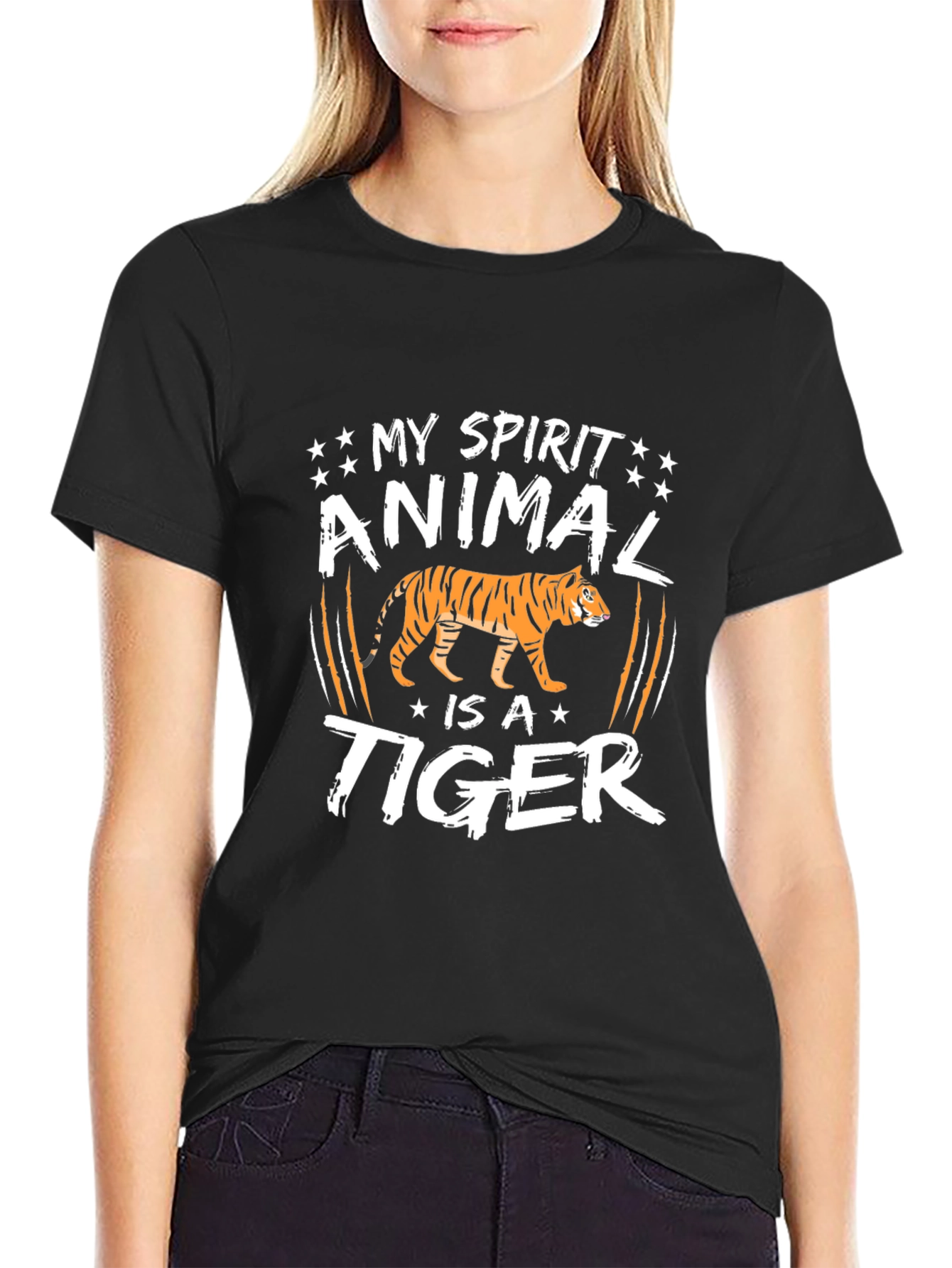 My Spirit Animal is a Tiger T-Shirt - Black