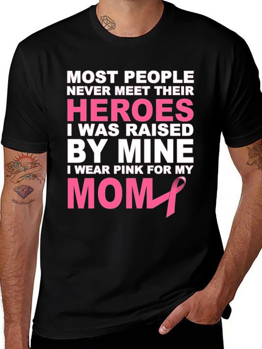 Pink Ribbon Mom Hero T-Shirt
