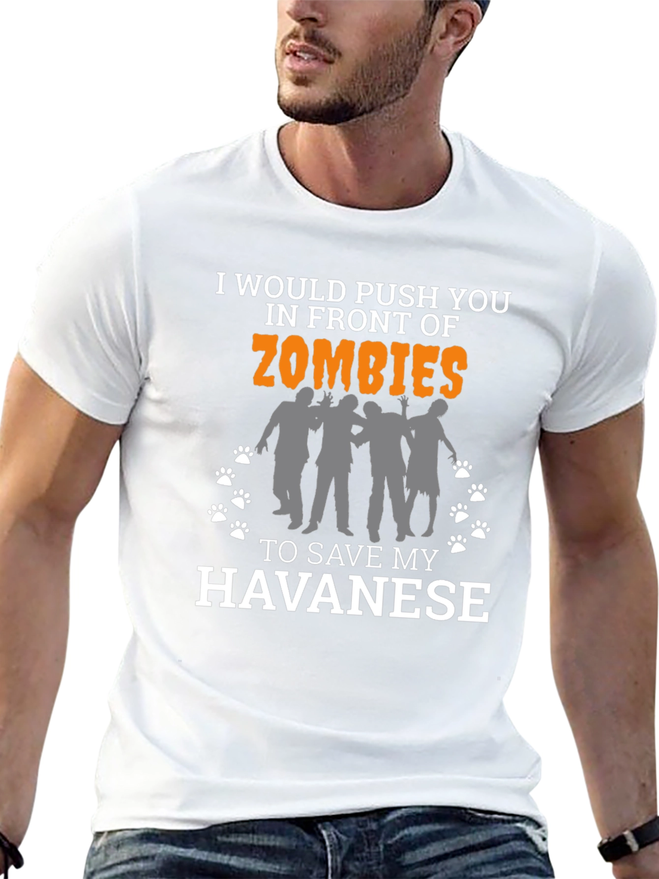 Zombie Havanes T-Shirt -  Humorous Dog Lover Tee