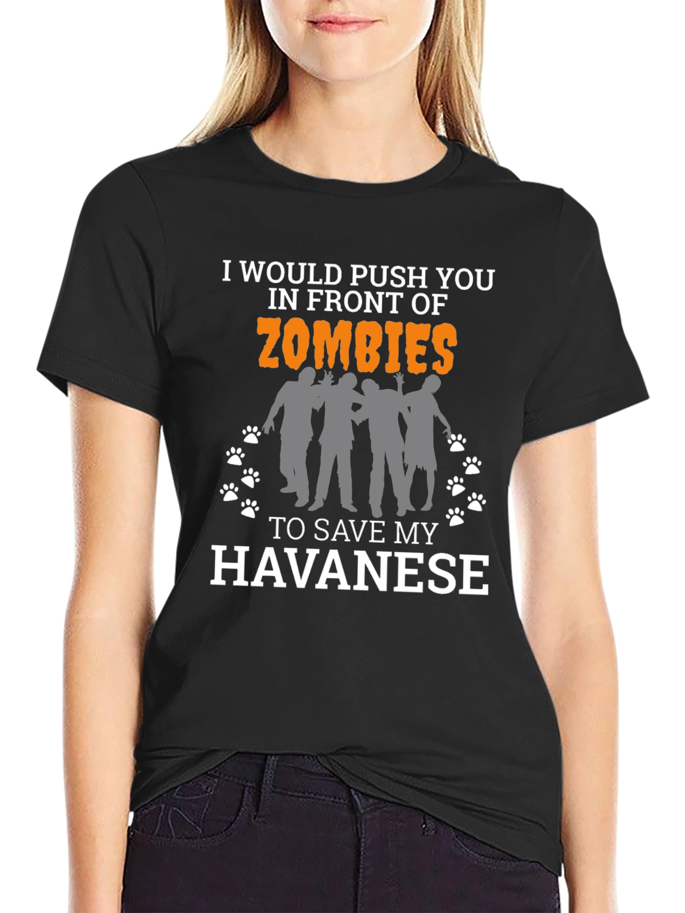 Zombie Havanes T-Shirt -  Humorous Dog Lover Tee