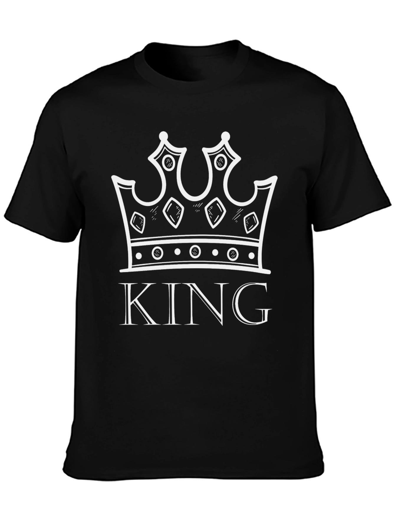 King Crown Graphic Tee - Black Cotton T-Shirt