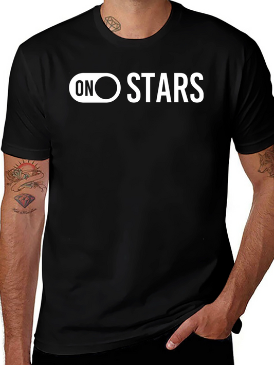 On Stars Black Graphic T-Shirt