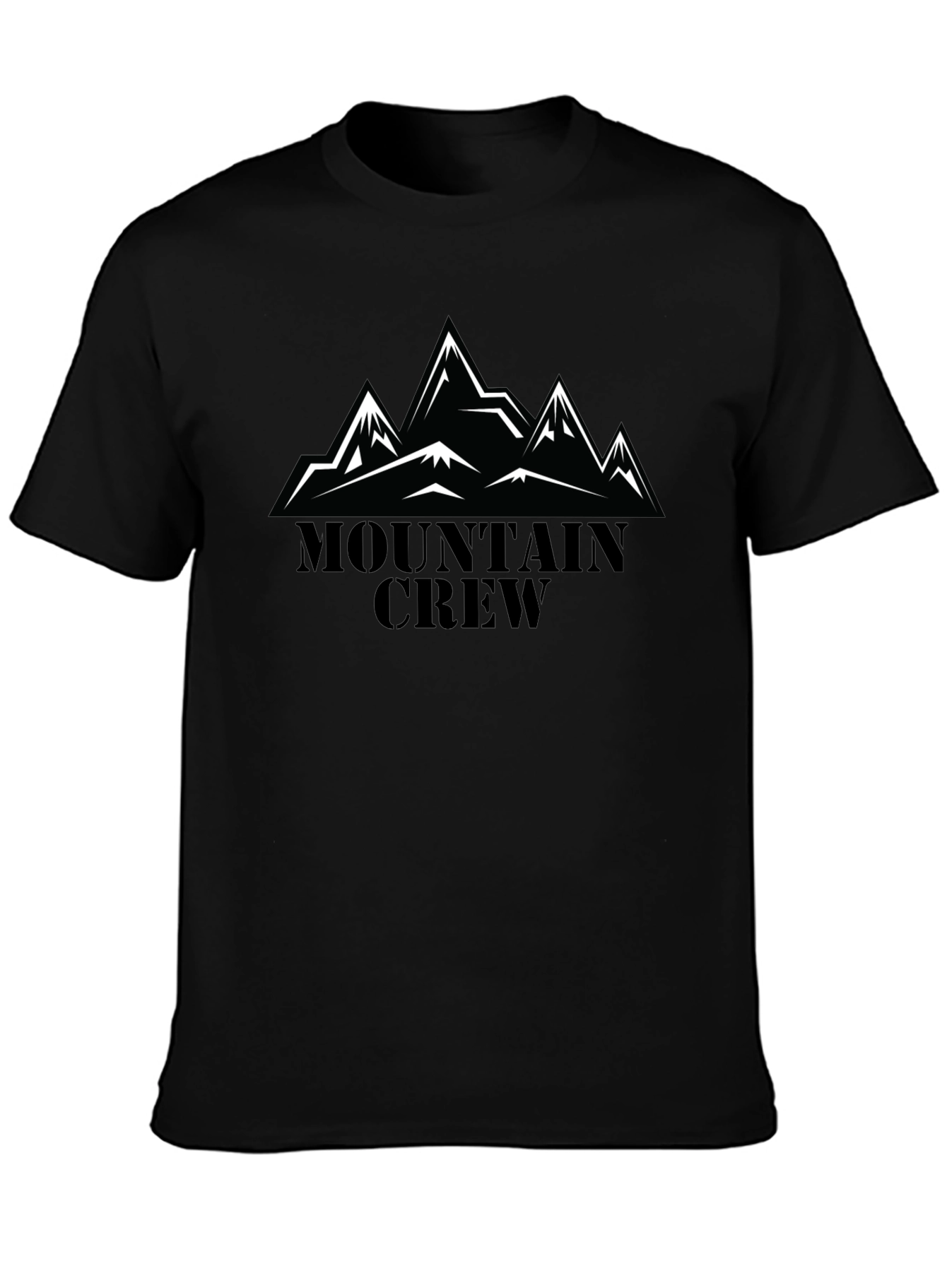 Mountain Crew Black T-Shirt - Adventure Ready