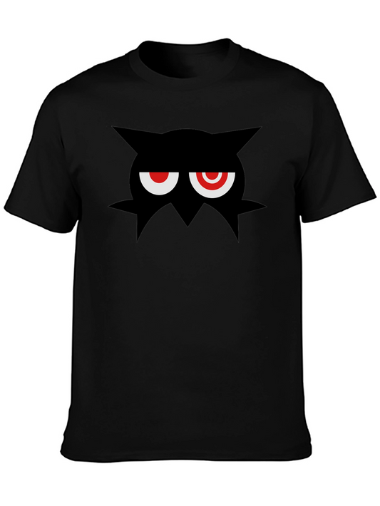 Mens Black Graphic Tee - Angry Black Character Design