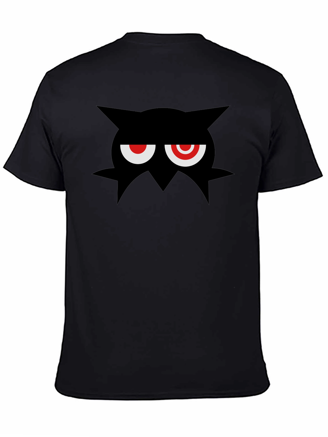 Mens Black Graphic Tee - Angry Black Character Design