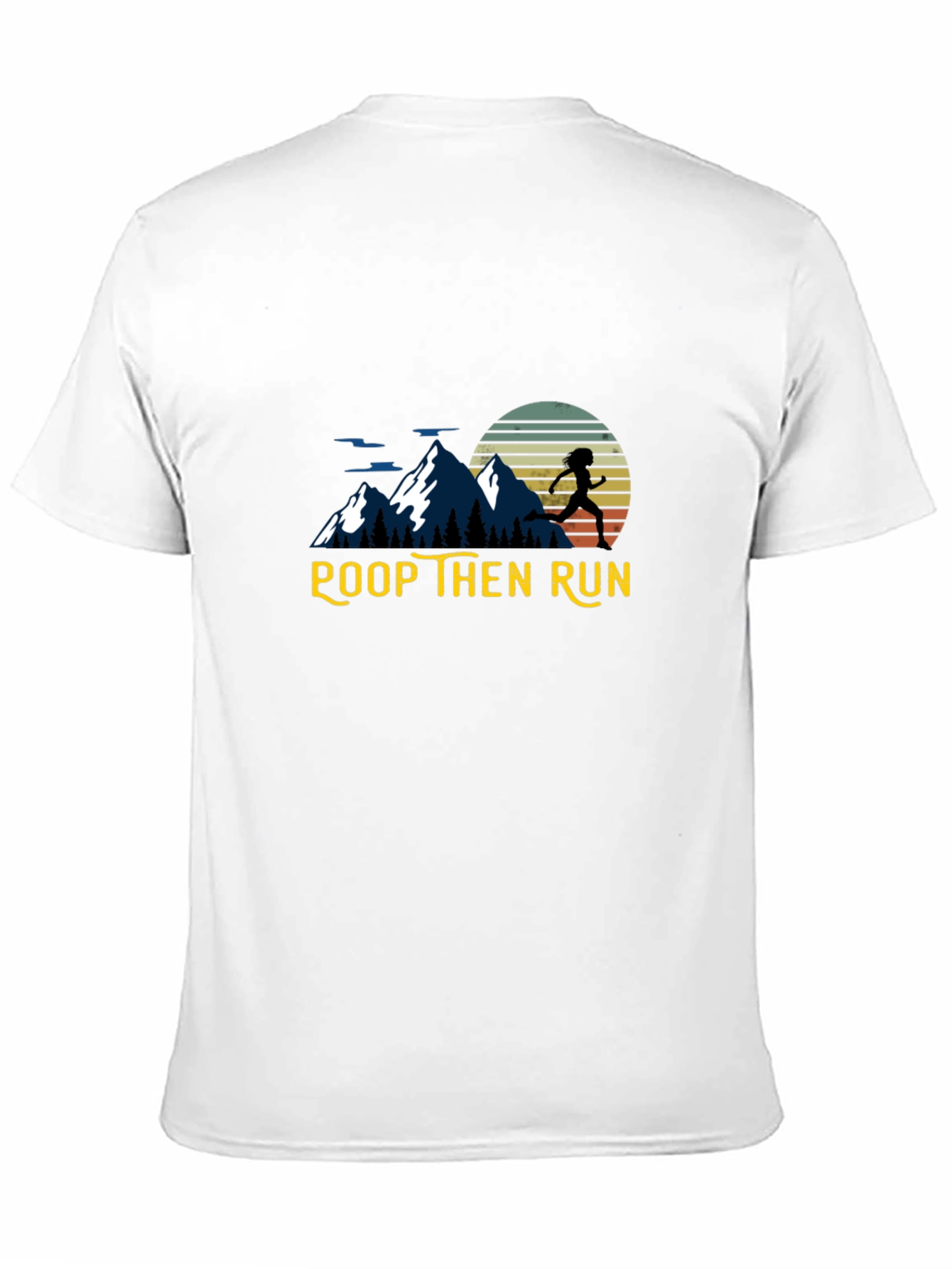 Poop Then Run Graphic T-Shirt - Athlete Humor