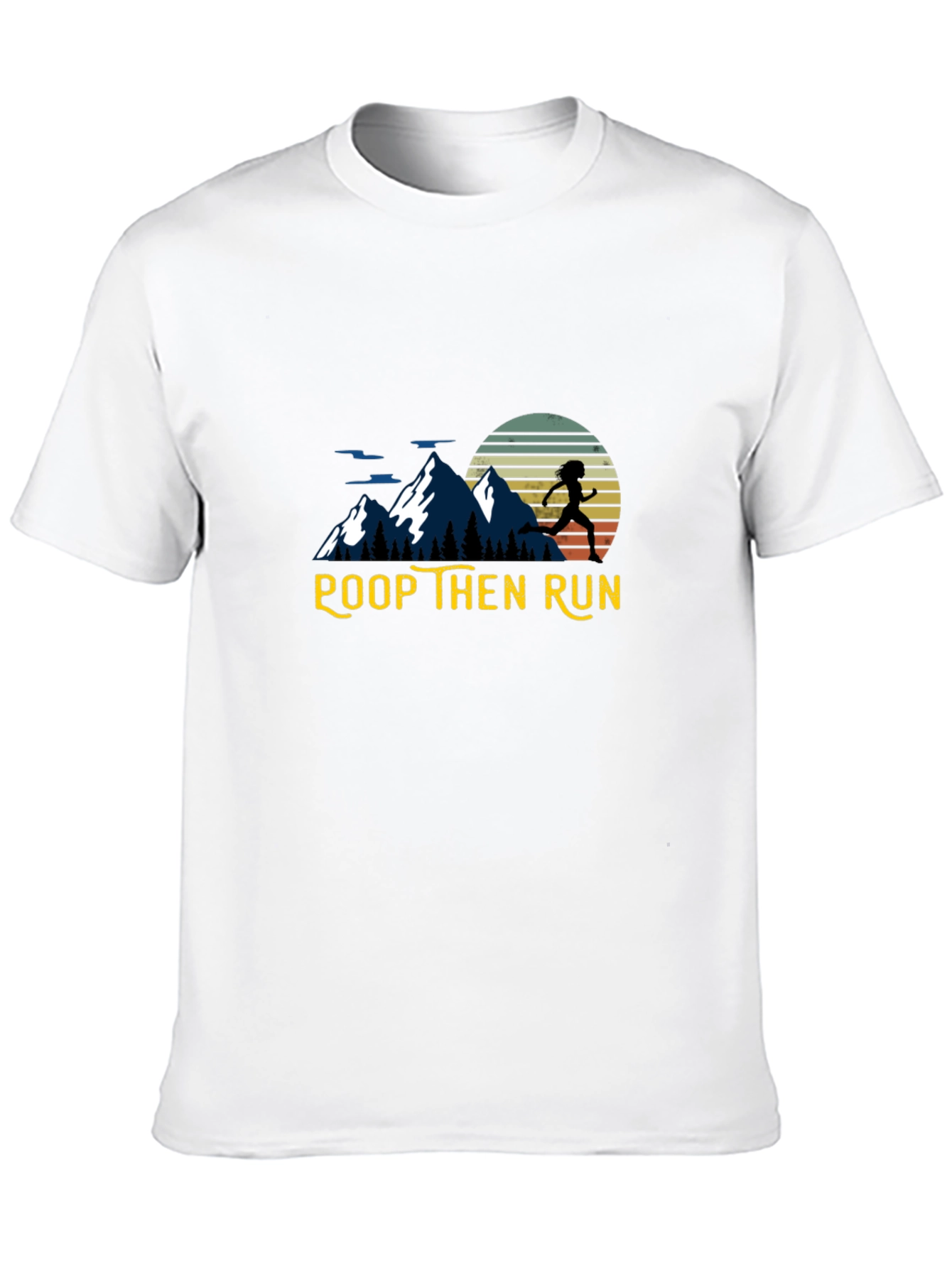 Poop Then Run Graphic T-Shirt - Athlete Humor