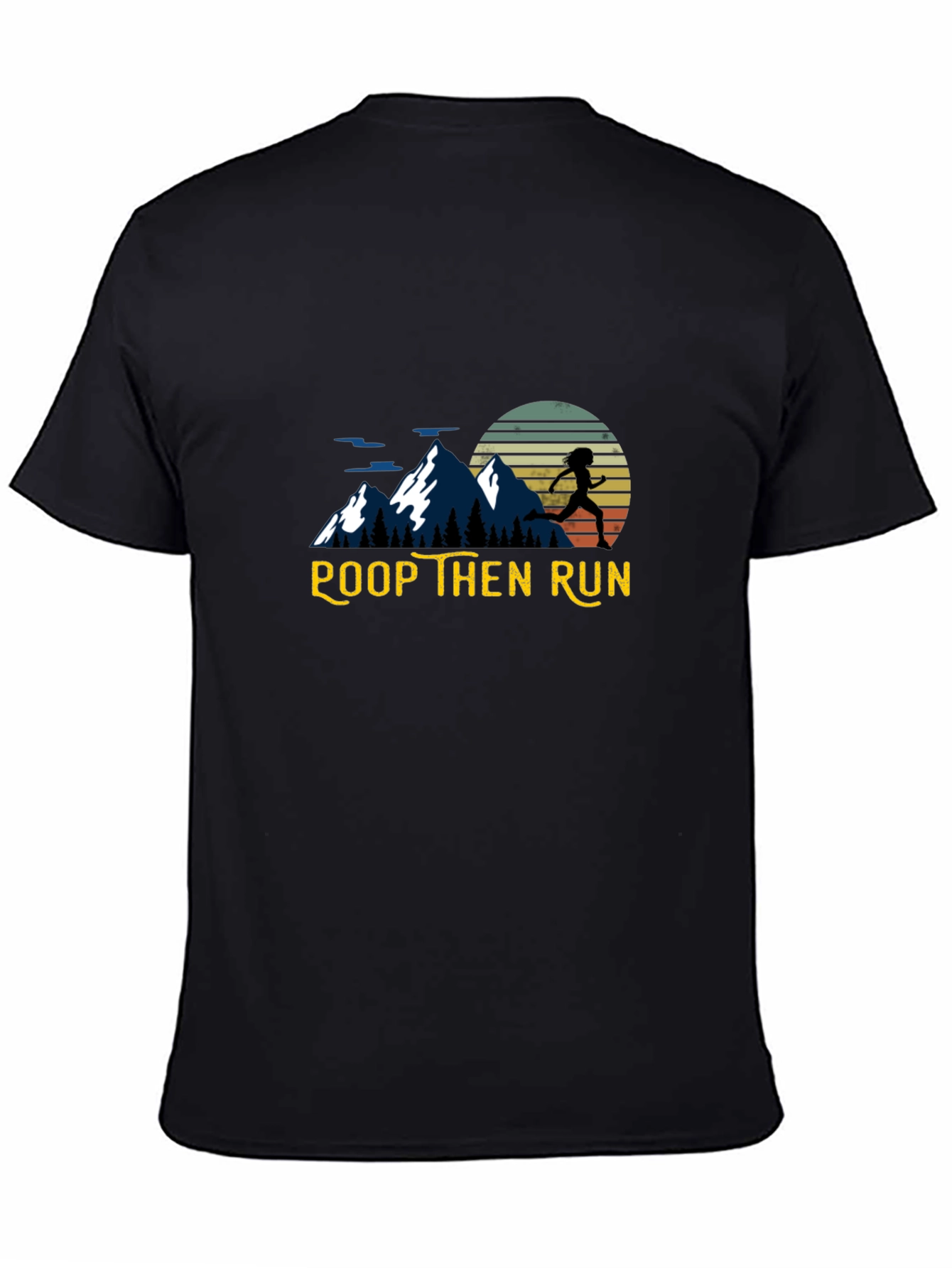 Poop Then Run Graphic T-Shirt - Athlete Humor