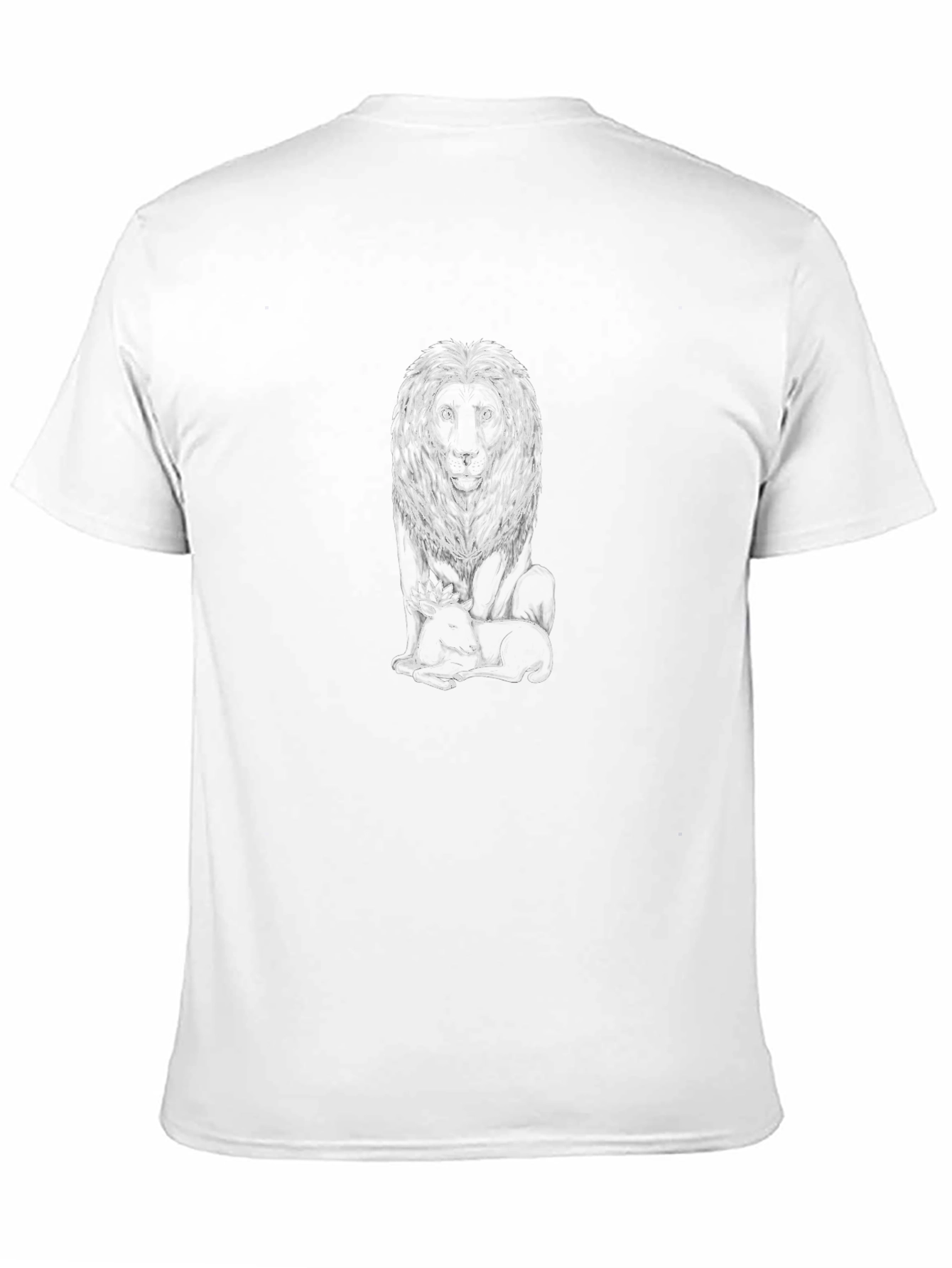 Lion and Lamb Graphic Black Tee
