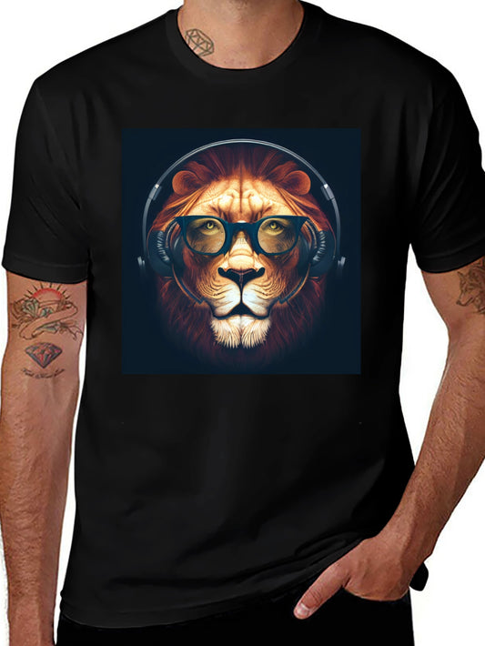 Cool Lion Graphic T-Shirt - Mens Black Tee