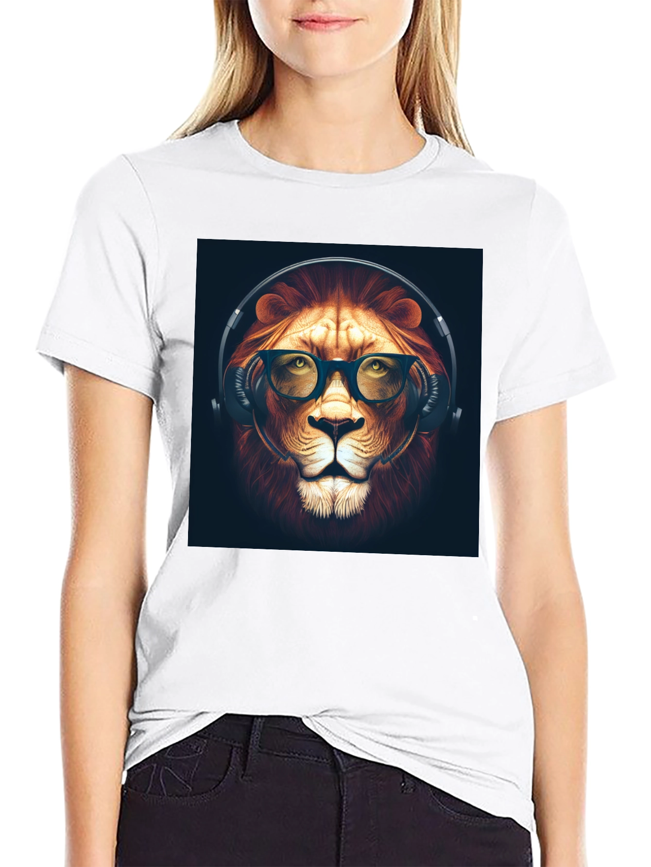 Cool Lion Graphic T-Shirt - Mens Black Tee