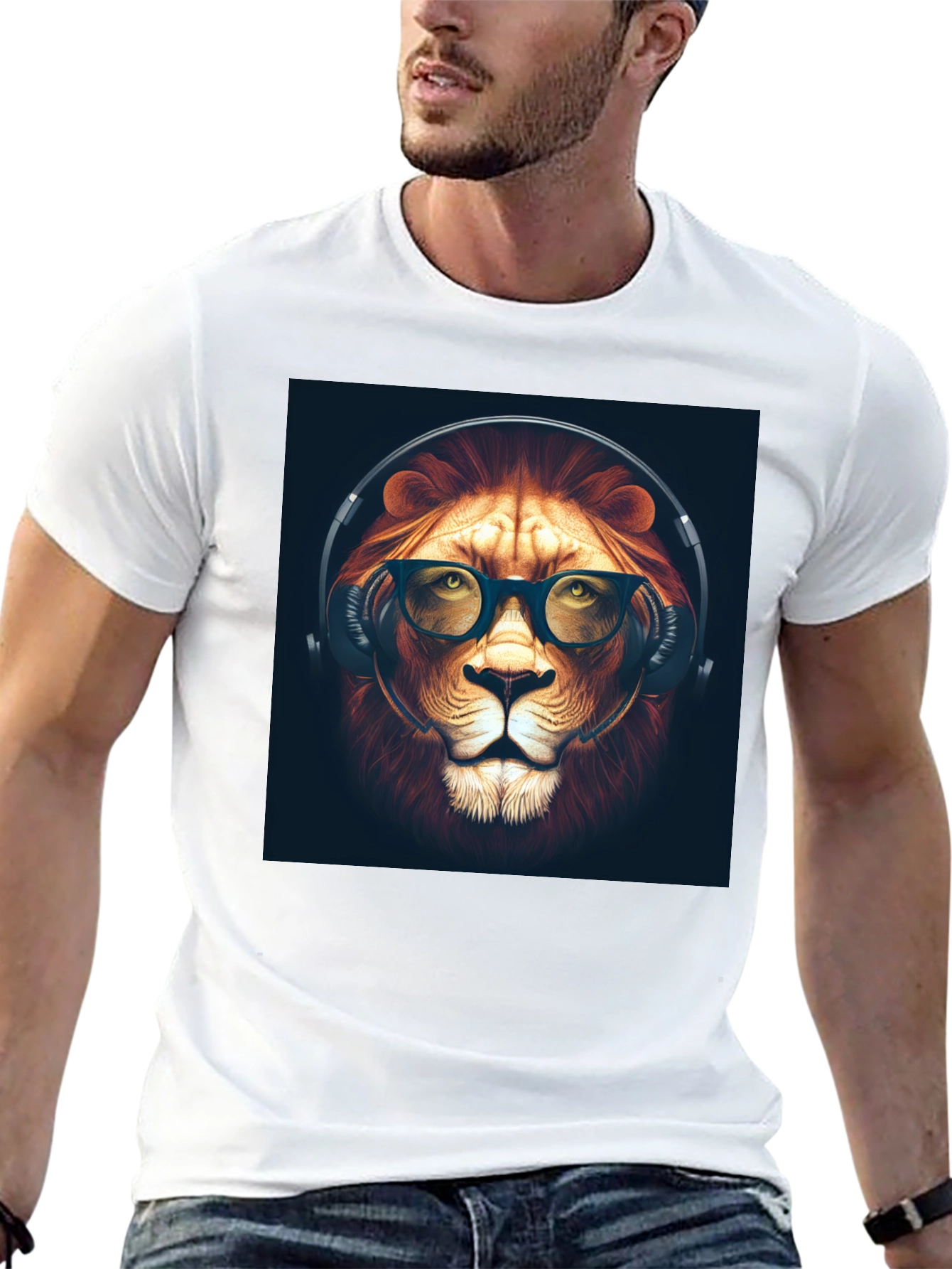 Cool Lion Graphic T-Shirt - Mens Black Tee