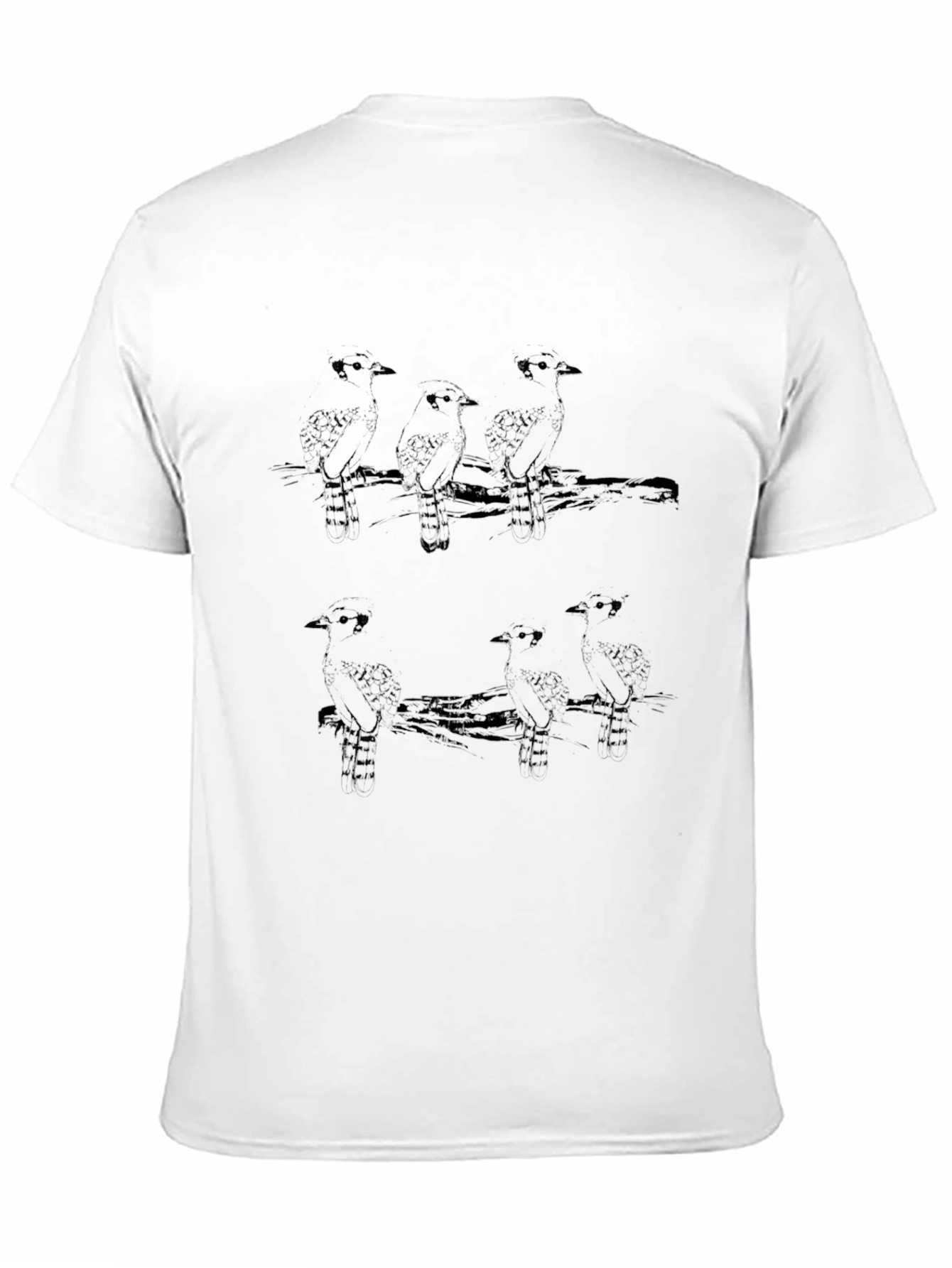 Black T-Shirt with Bird Graphic Design