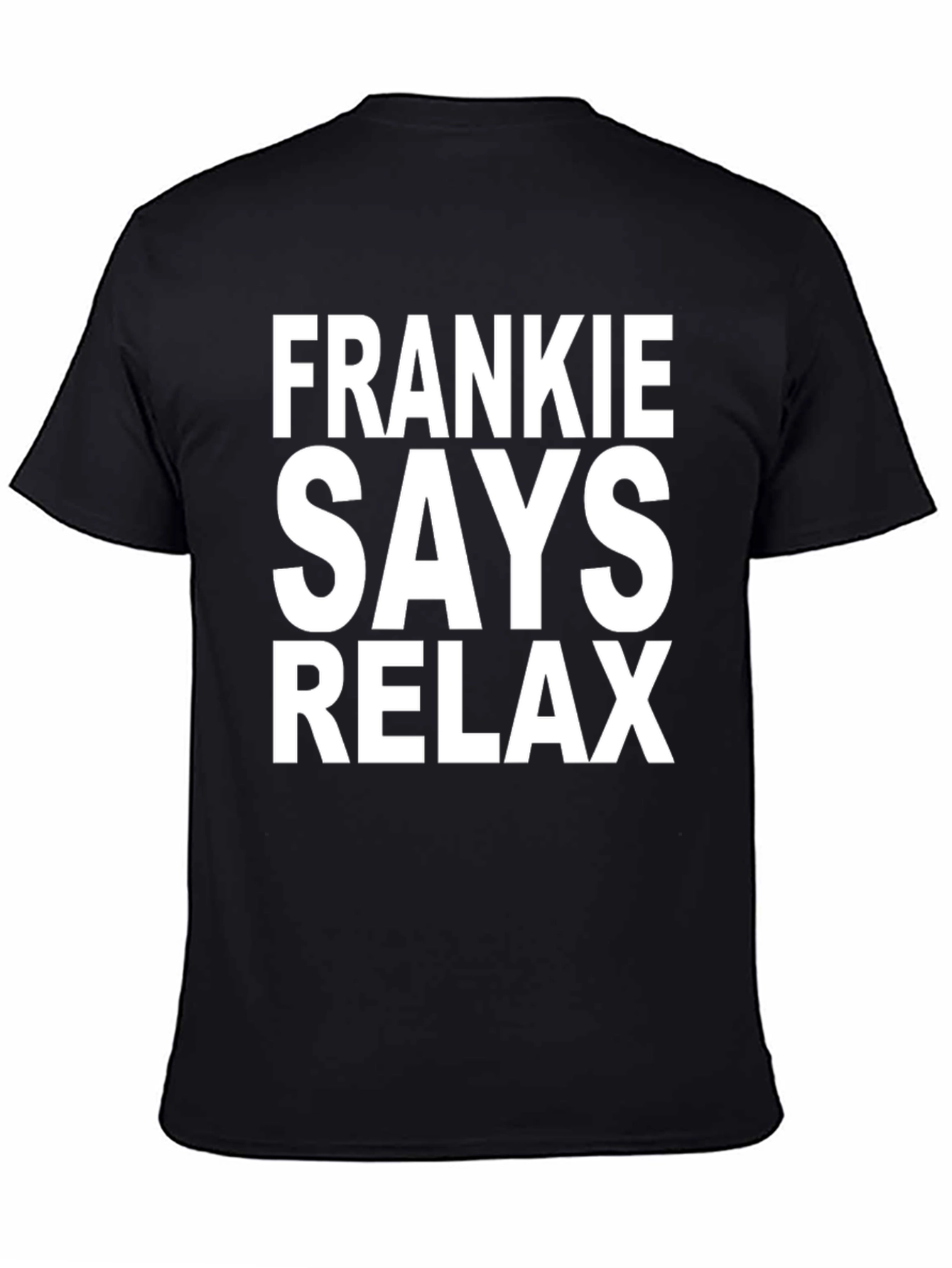 Frankie Says Relax Graphic Tee - Black Cotton T-Shirt