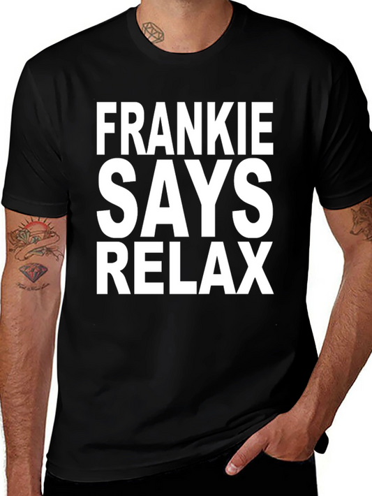 Frankie Says Relax Graphic Tee - Black Cotton T-Shirt