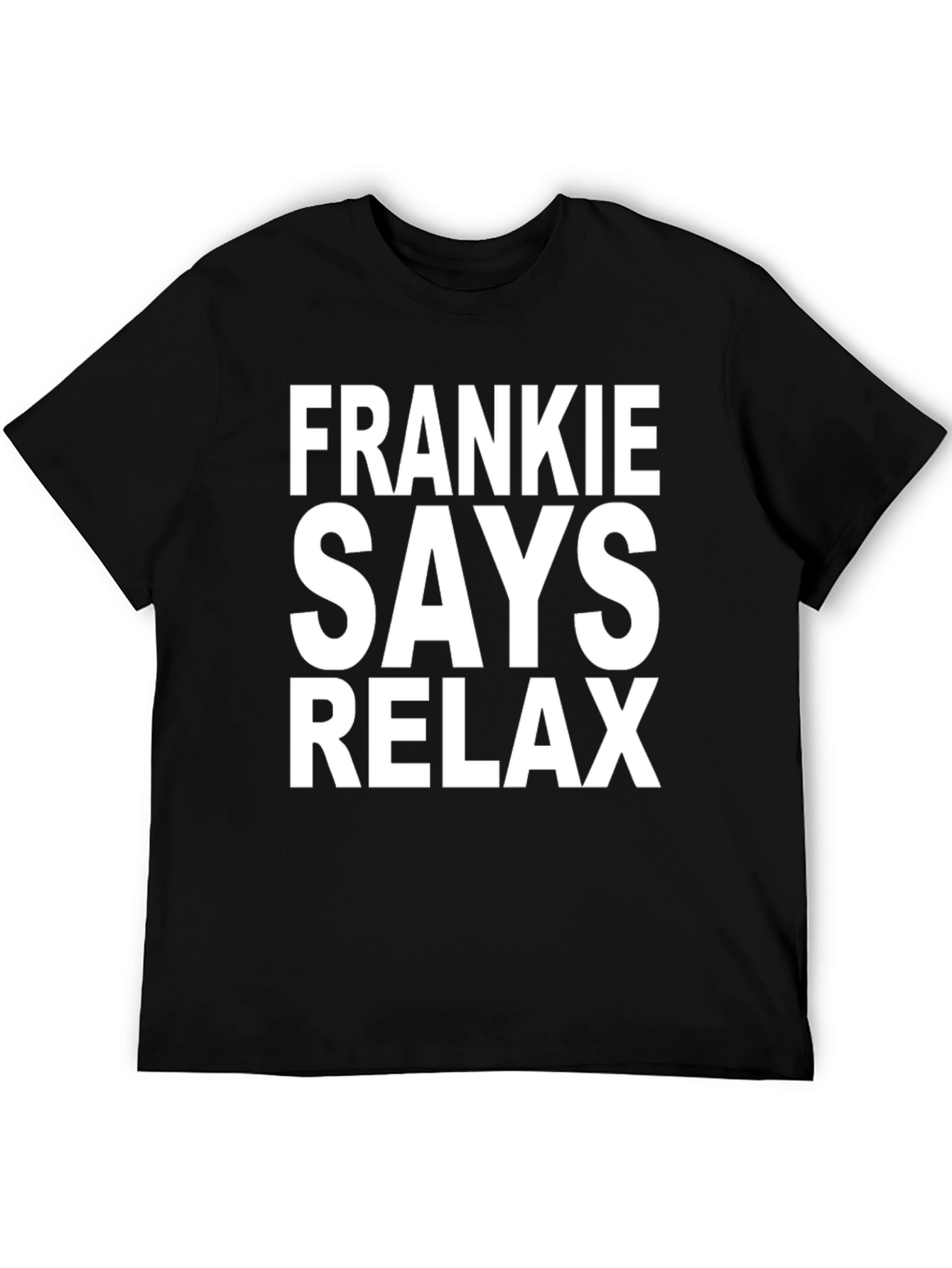 Frankie Says Relax Graphic Tee - Black Cotton T-Shirt