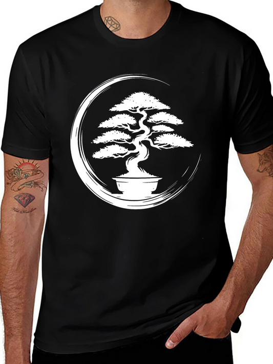 Bonsai Tree Graphic Tee - Zen Style
